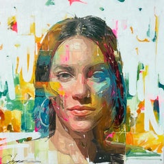 "Portrait II" - Expressive Mixed Media Contemporary Figurative Painting 2024