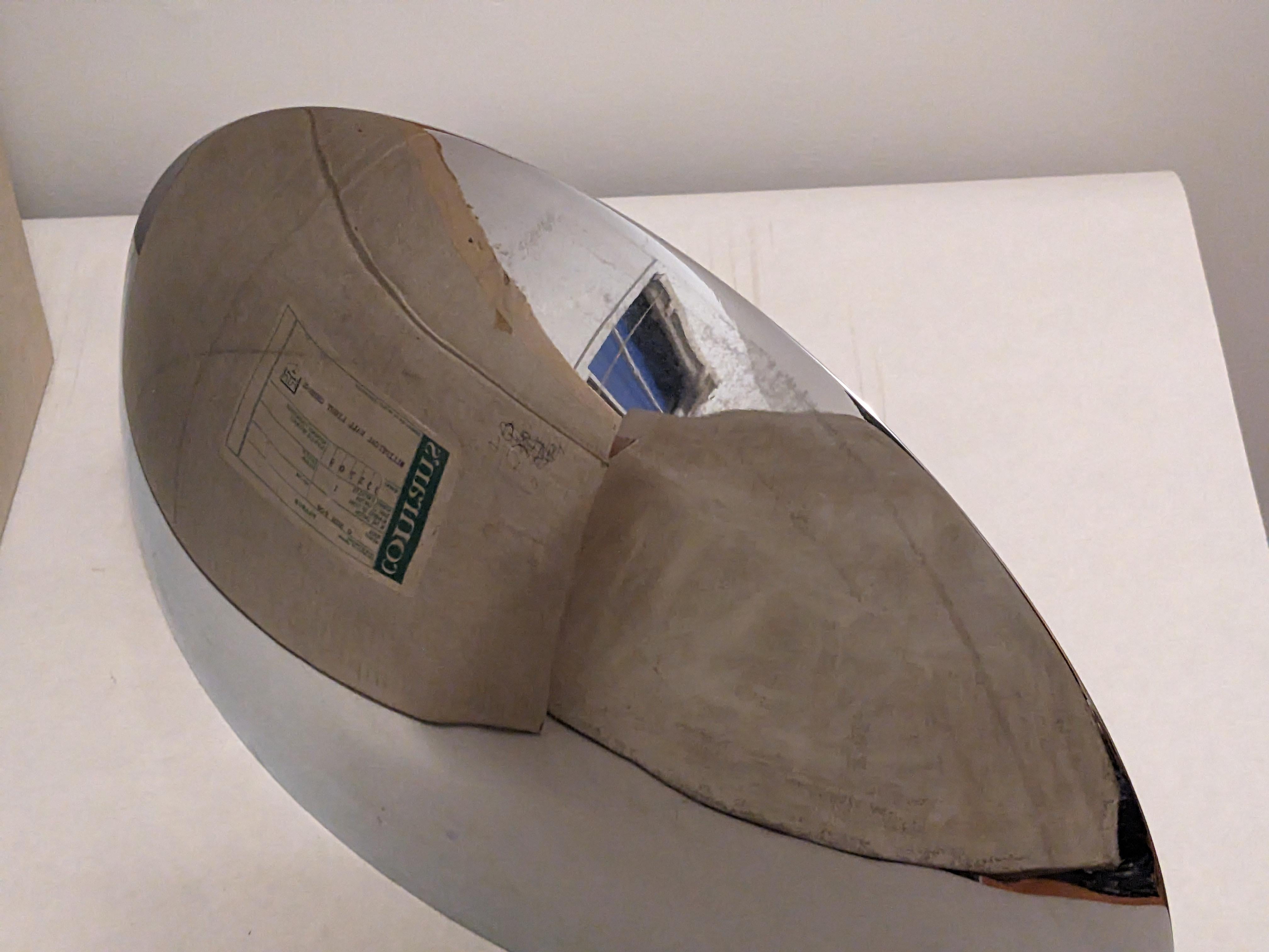 French Conrans Chrome Elliptical Sconce For Sale