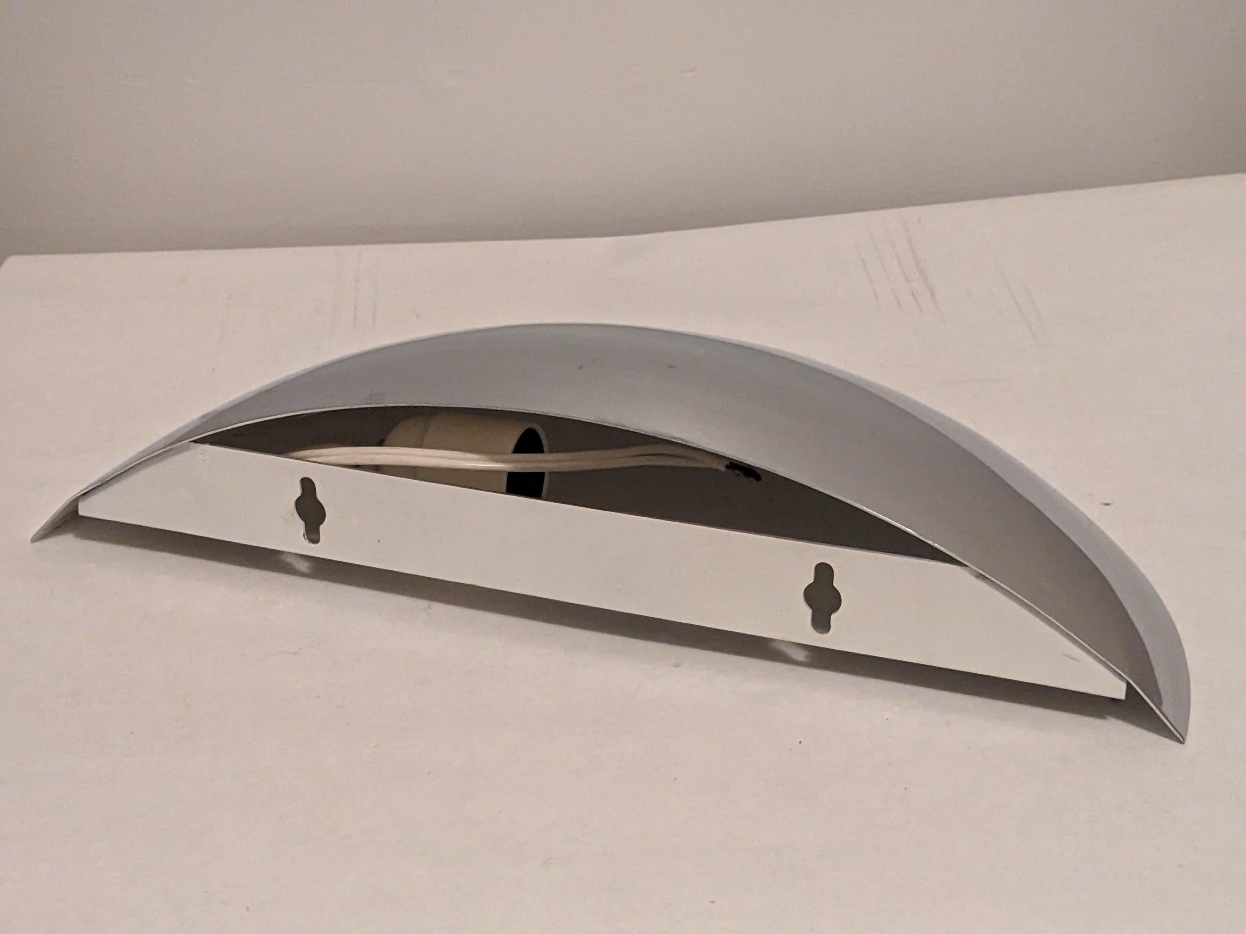 Late 20th Century Conrans Chrome Elliptical Sconce For Sale