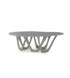 Concrete Grey Concrete Steel Sculptural G-Table by Zieta