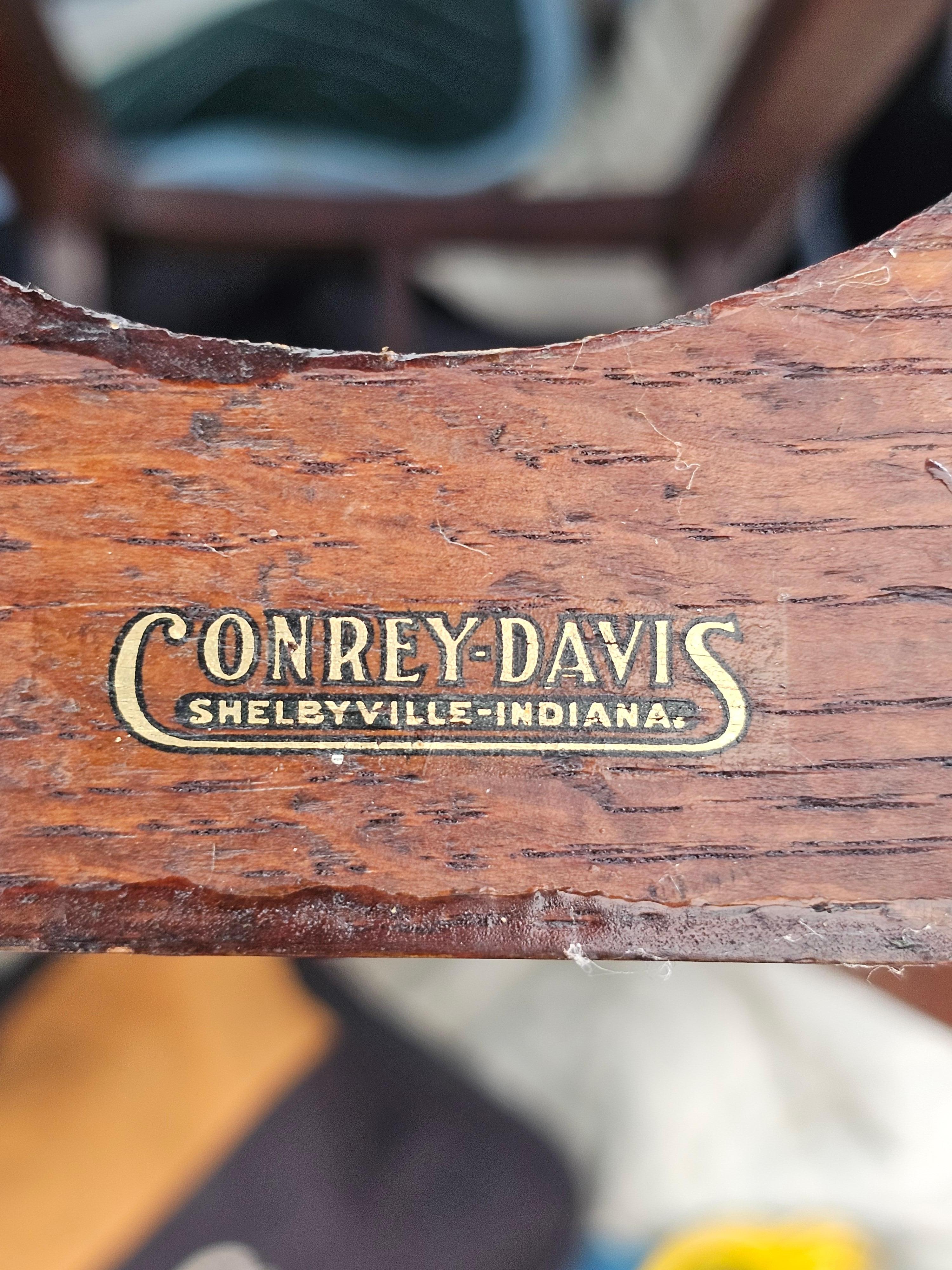 20th Century Conrey-Davis Mid Century Arts and Crafts Oak and Copper Umbrella and Cane Stand For Sale