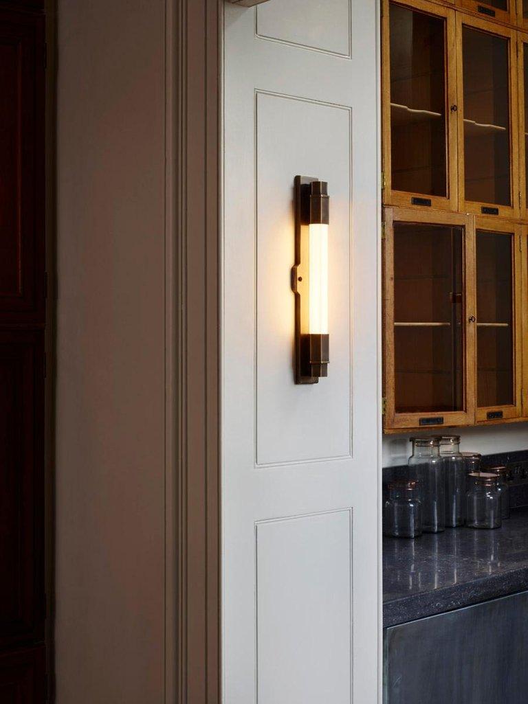 The Jamb Conroy Nickel Wall Light Sconce in the Art Deco Style For Sale 4