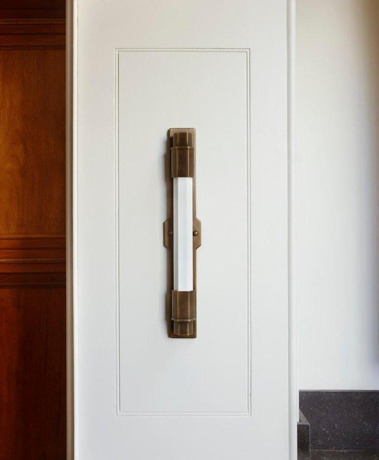 The Jamb Conroy Nickel Wall Light Sconce in the Art Deco Style For Sale 5