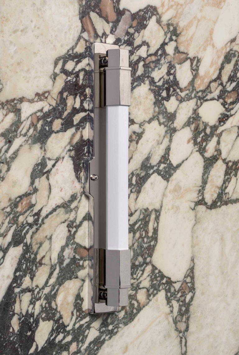 British The Jamb Conroy Nickel Wall Light Sconce in the Art Deco Style For Sale