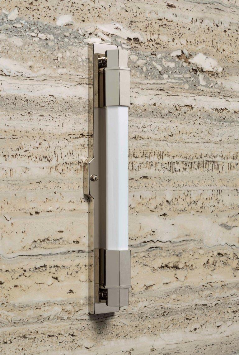The Jamb Conroy Nickel Wall Light Sconce in the Art Deco Style In Excellent Condition For Sale In London, GB