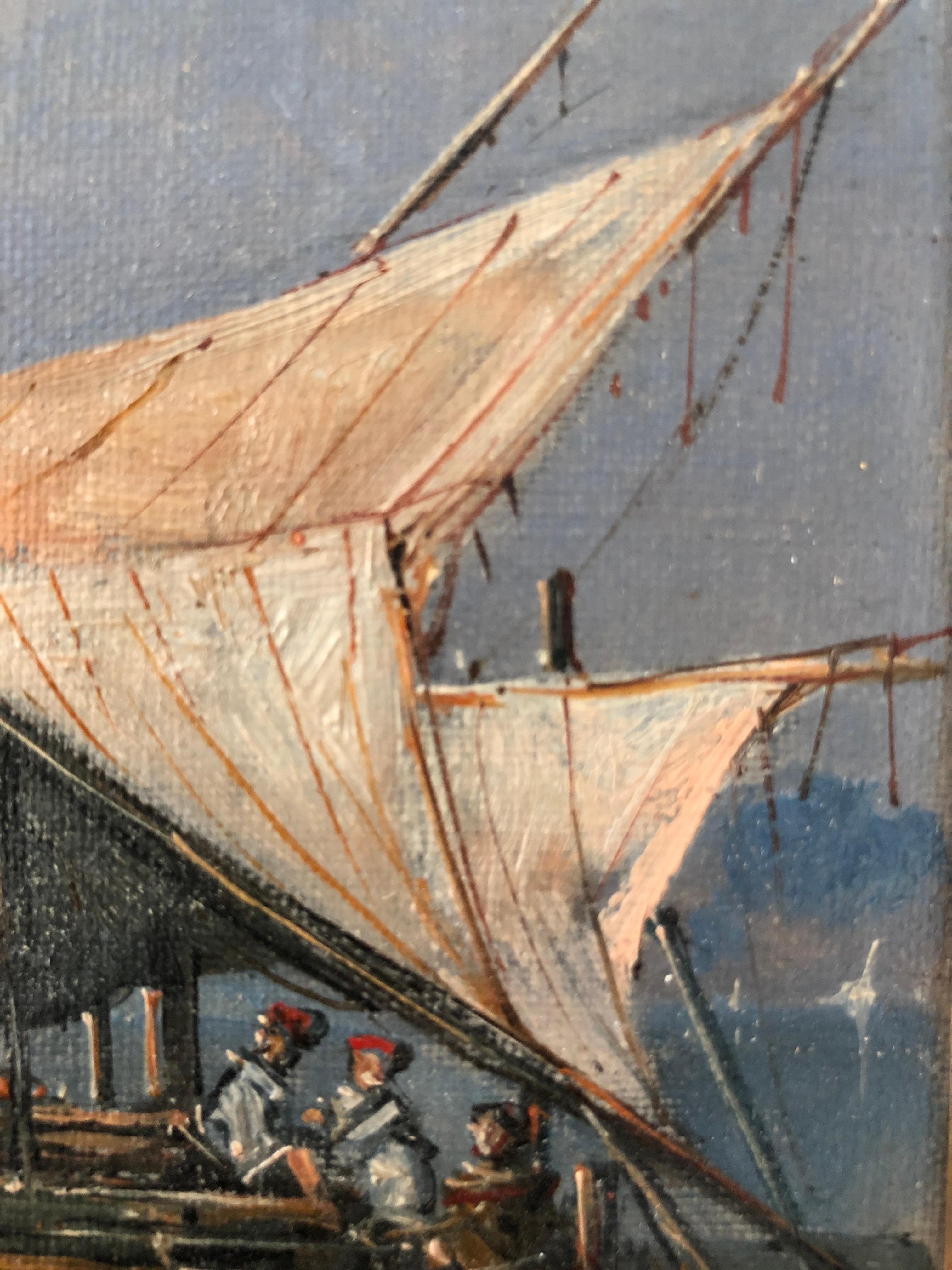 Pescadores en el Puerto de Nápoles en venta 1