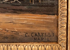 "Napoli", 19th Century Bay of Naples, Oil on Canvas
