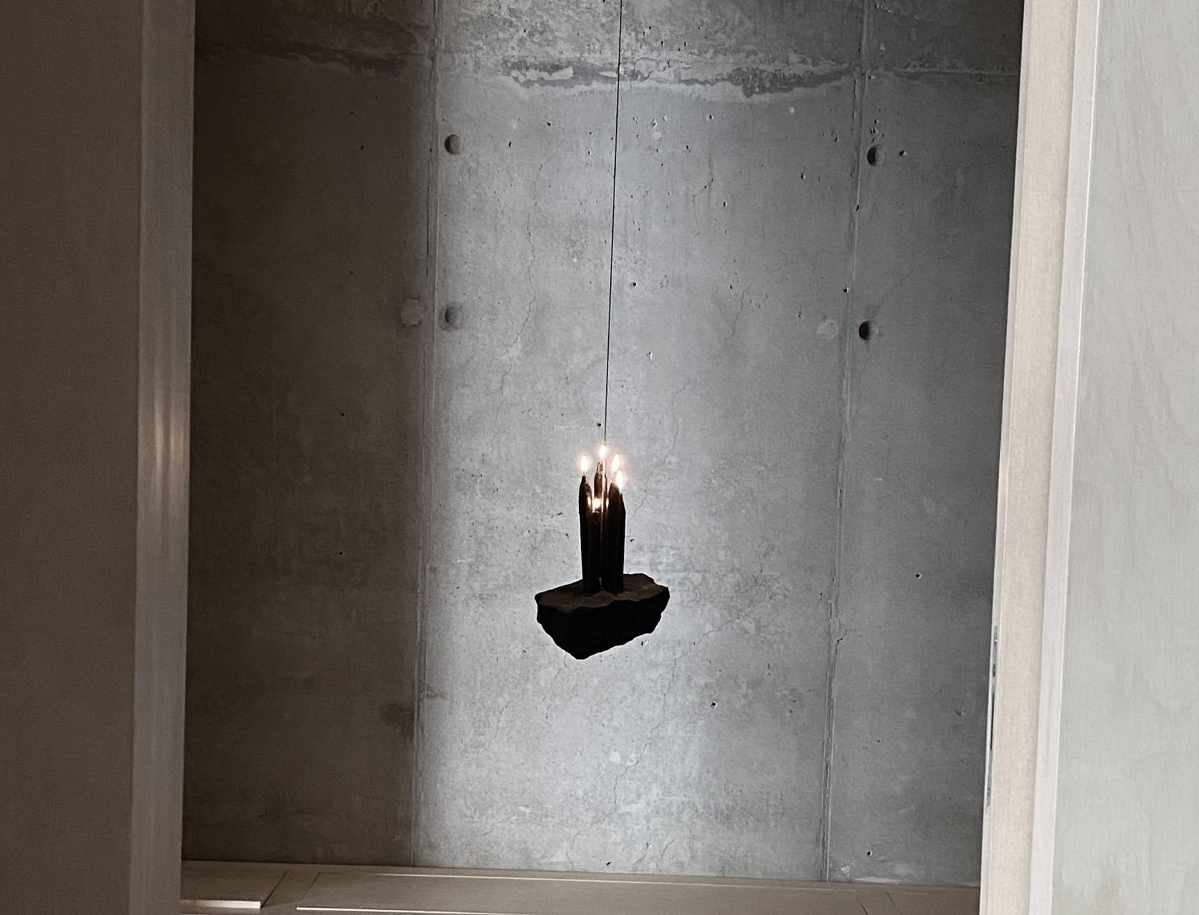 Existencia Basalt Stone Candleholder by Andres Monnier
Dimensions: D 40 x W 50 x H 60 cm.
Materials: Basalt Stone.

Andrés Monnier, born in Guadalajara but based in Ensenada, Mexico. His
purpose is to create sculptural pieces to spread materialized