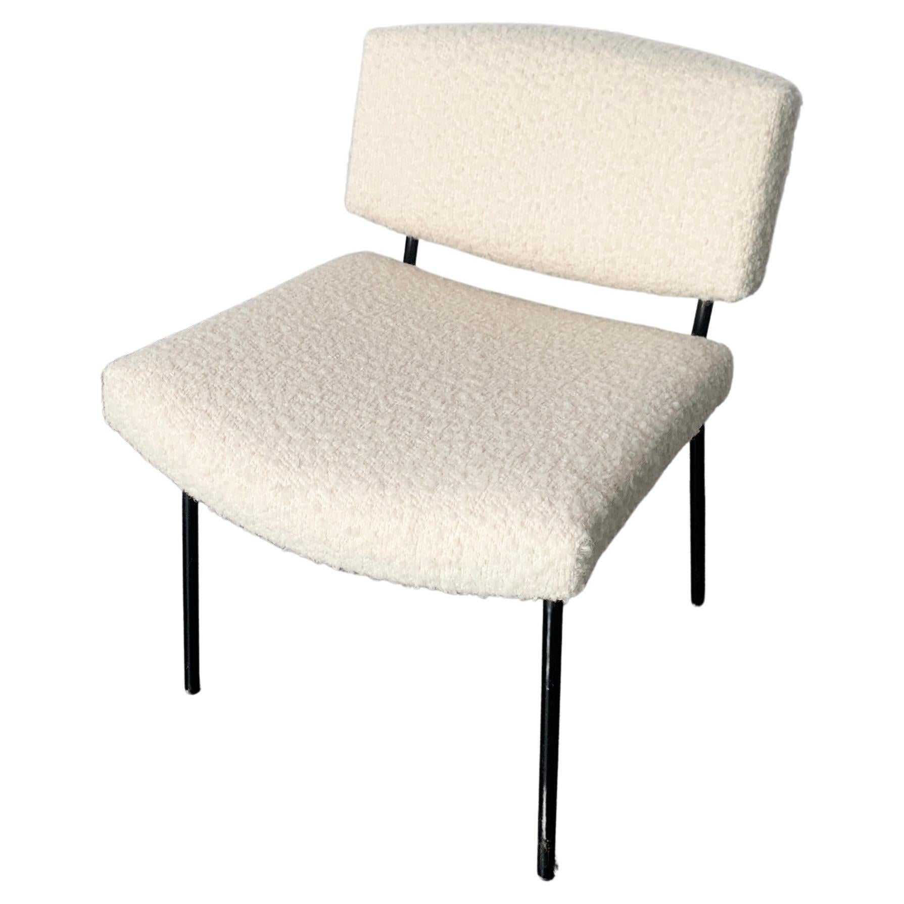 Conseil Slipper Chair Design by Pierre Guariche for Meurop, 1960s For Sale