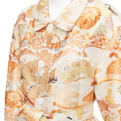 CONSIDERED OBJECTS 142 Lane Crawford orange crane oriental jacquard coat