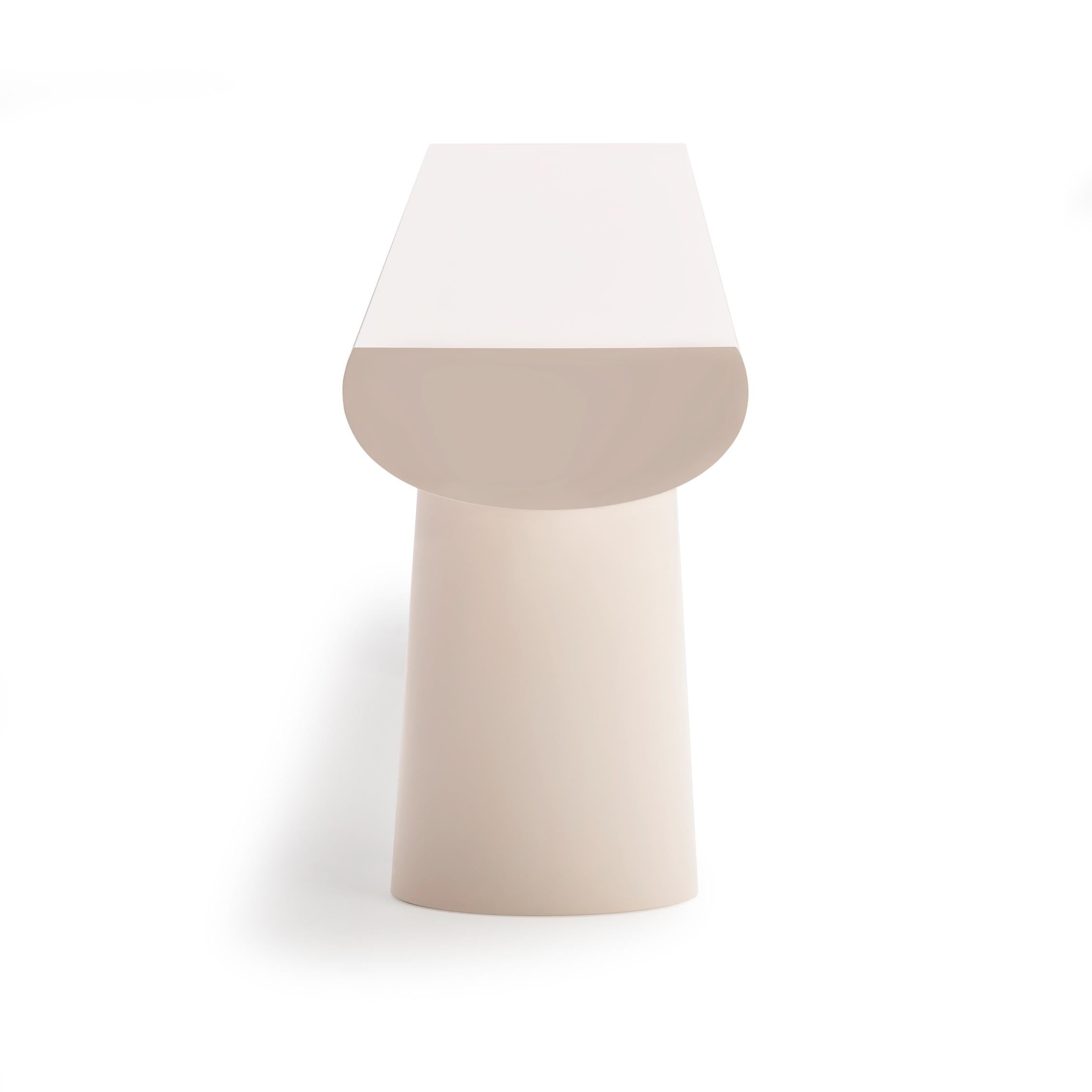 Consol Table by Aldo Bakker 

Tranquil and seductive, Aldo Bakker's Console floats exquisitely between sculpture and furniture. It depicts the simplest concept of a table: two columns and a surface. The legs are an elongation of the line created by