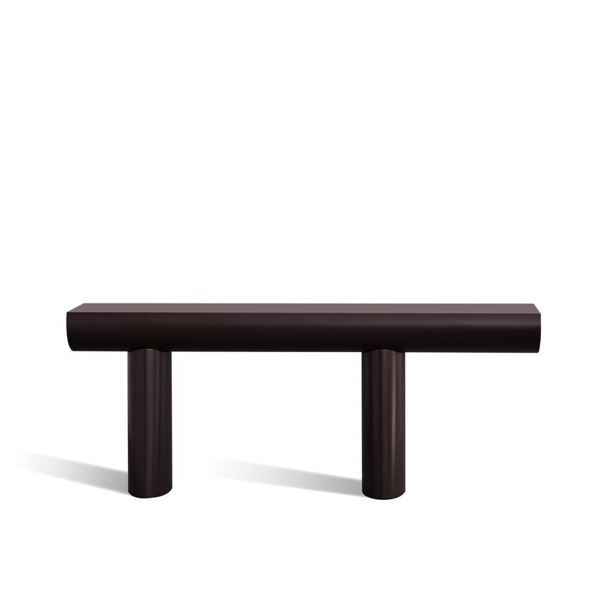 Danish Consol Table in Dark Aubergine By Aldo Bakker 2017 for Karakter For Sale