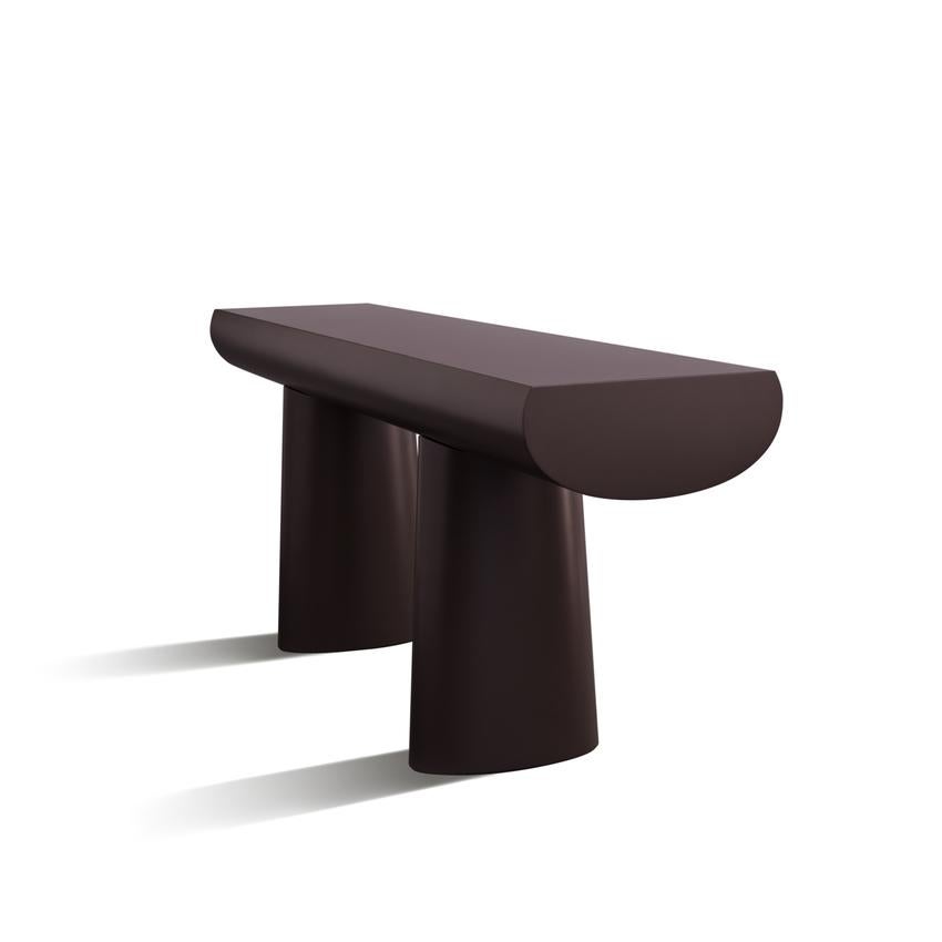 Lacquered Consol Table in Dark Aubergine By Aldo Bakker 2017 for Karakter For Sale