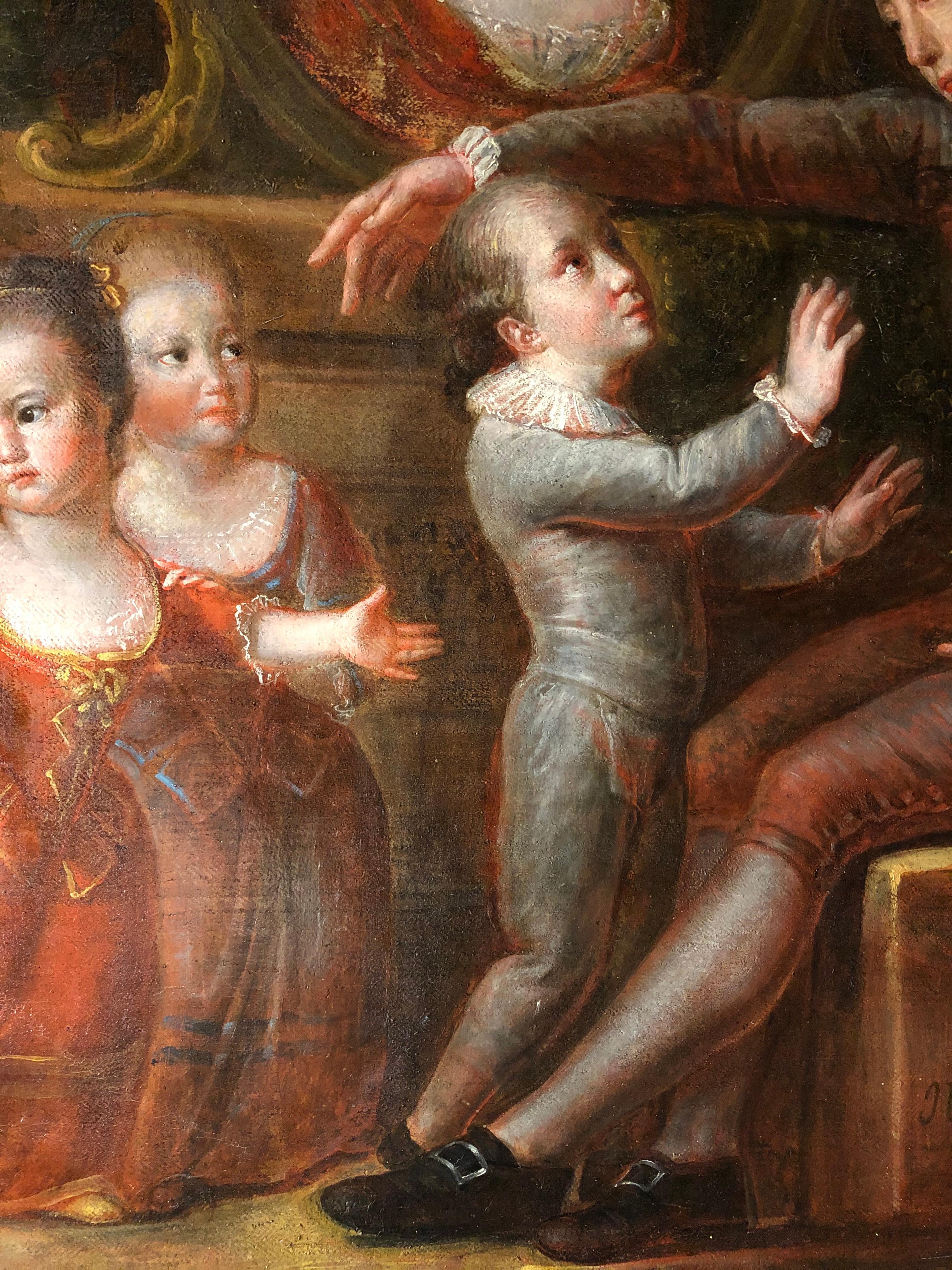 Oiled Consolation 18th Century French Painting For Sale
