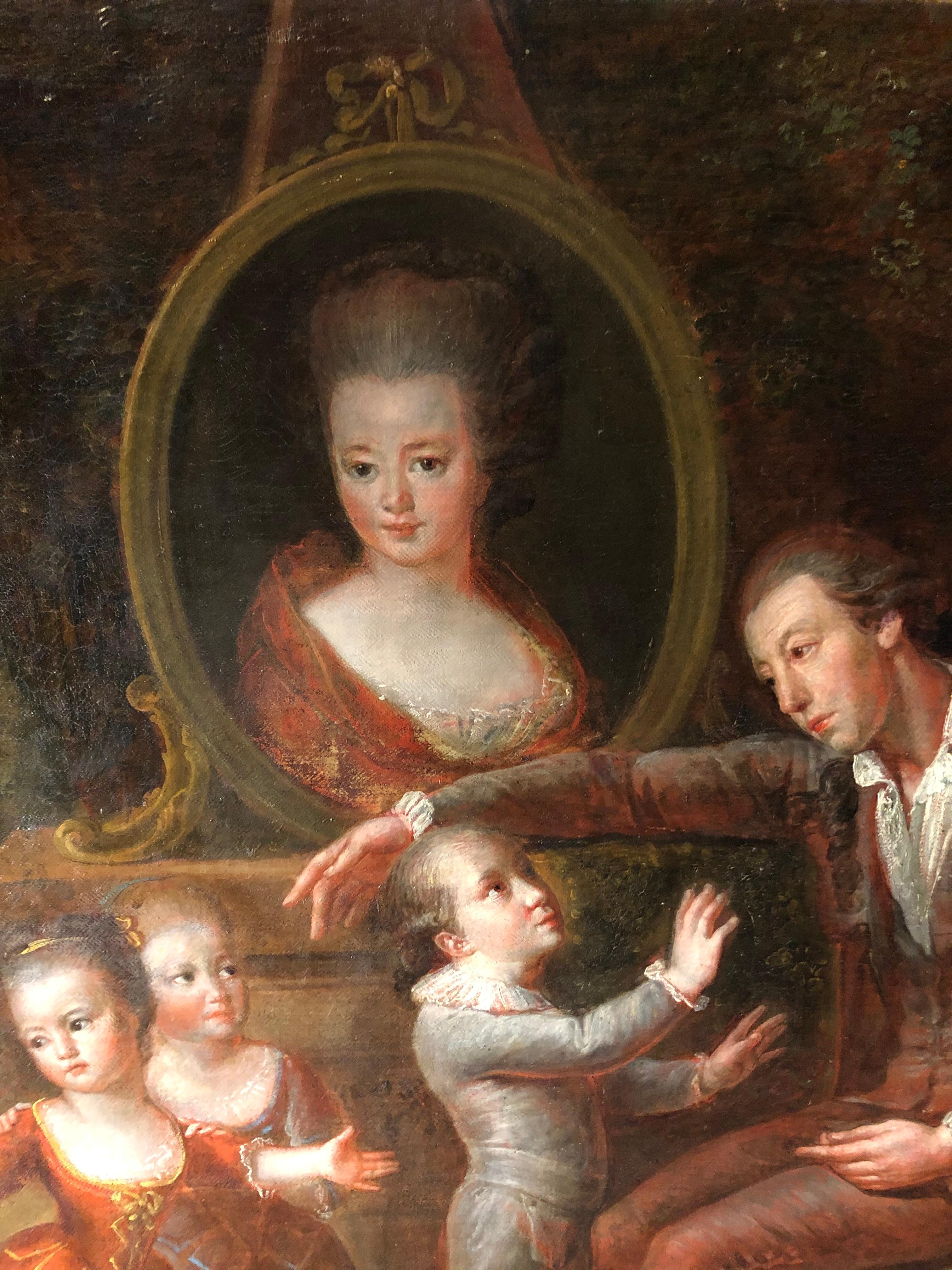 Consolation 18th Century French Painting For Sale 1