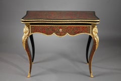 Console and Game Table in Boulle Marquetry