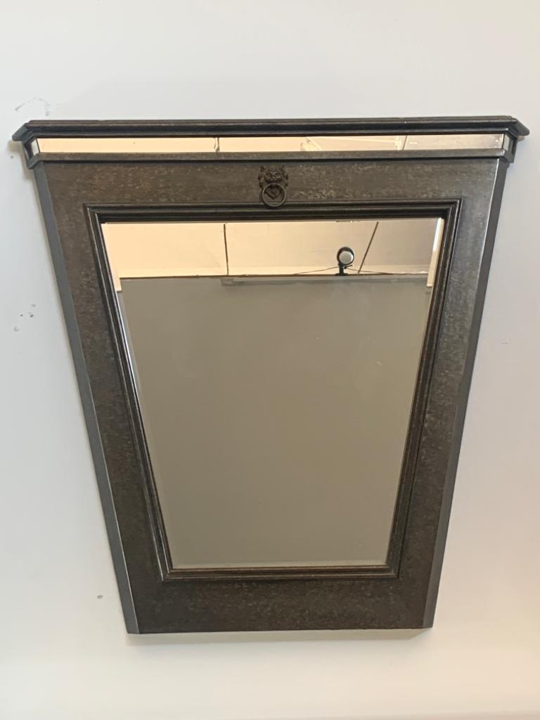 Console and Mirror with Metal Leaf and Bronze Details, 1990s, Set of 2 For Sale 5