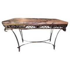 Console, France, 1940, iron and marble
