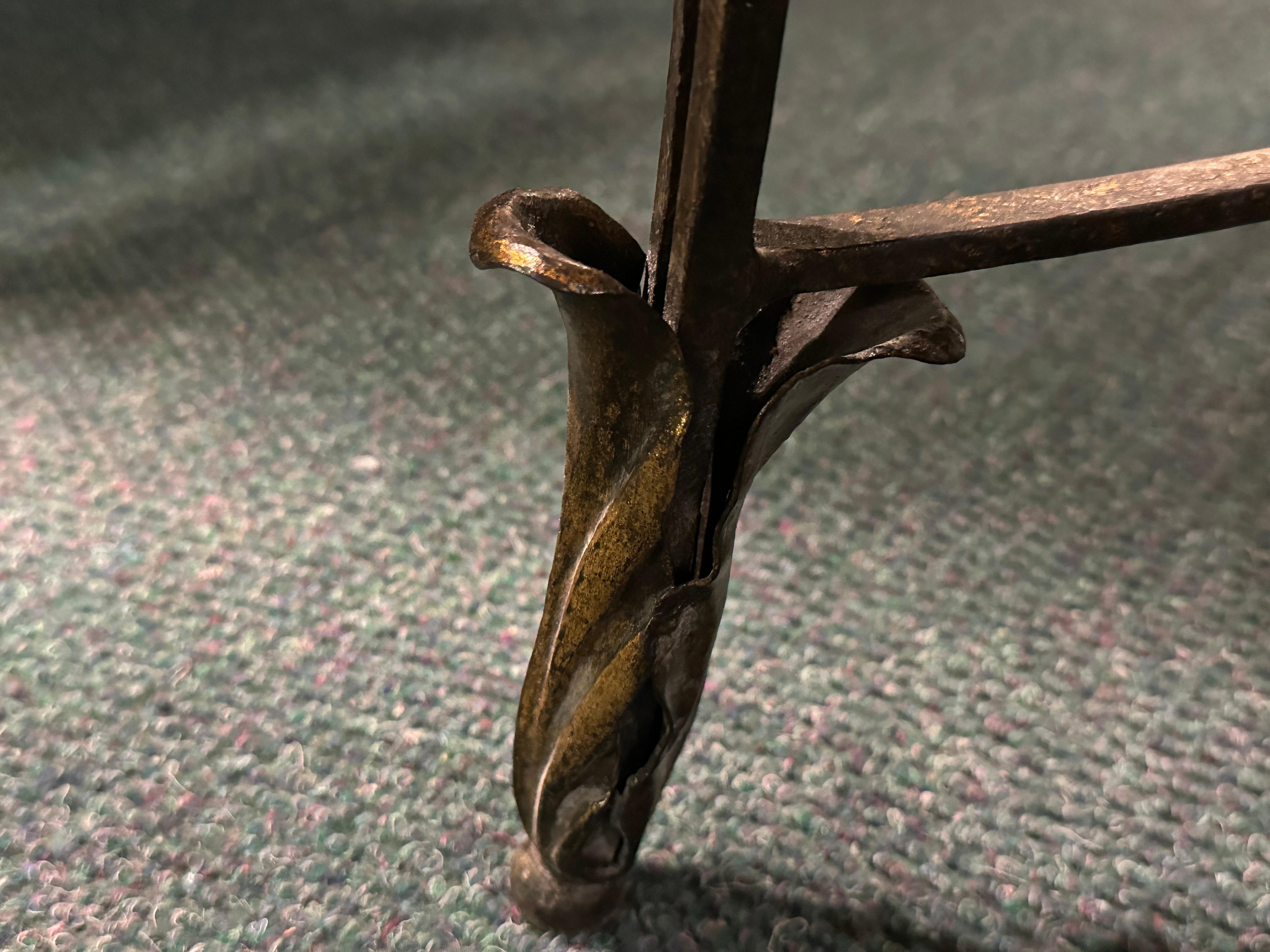 Console Art Deco, France, 1940, iron and marble For Sale 3