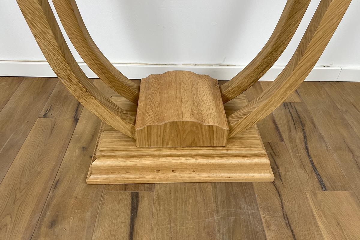 Console Art Deco Style in oak with Curved Legs from Germany For Sale 3