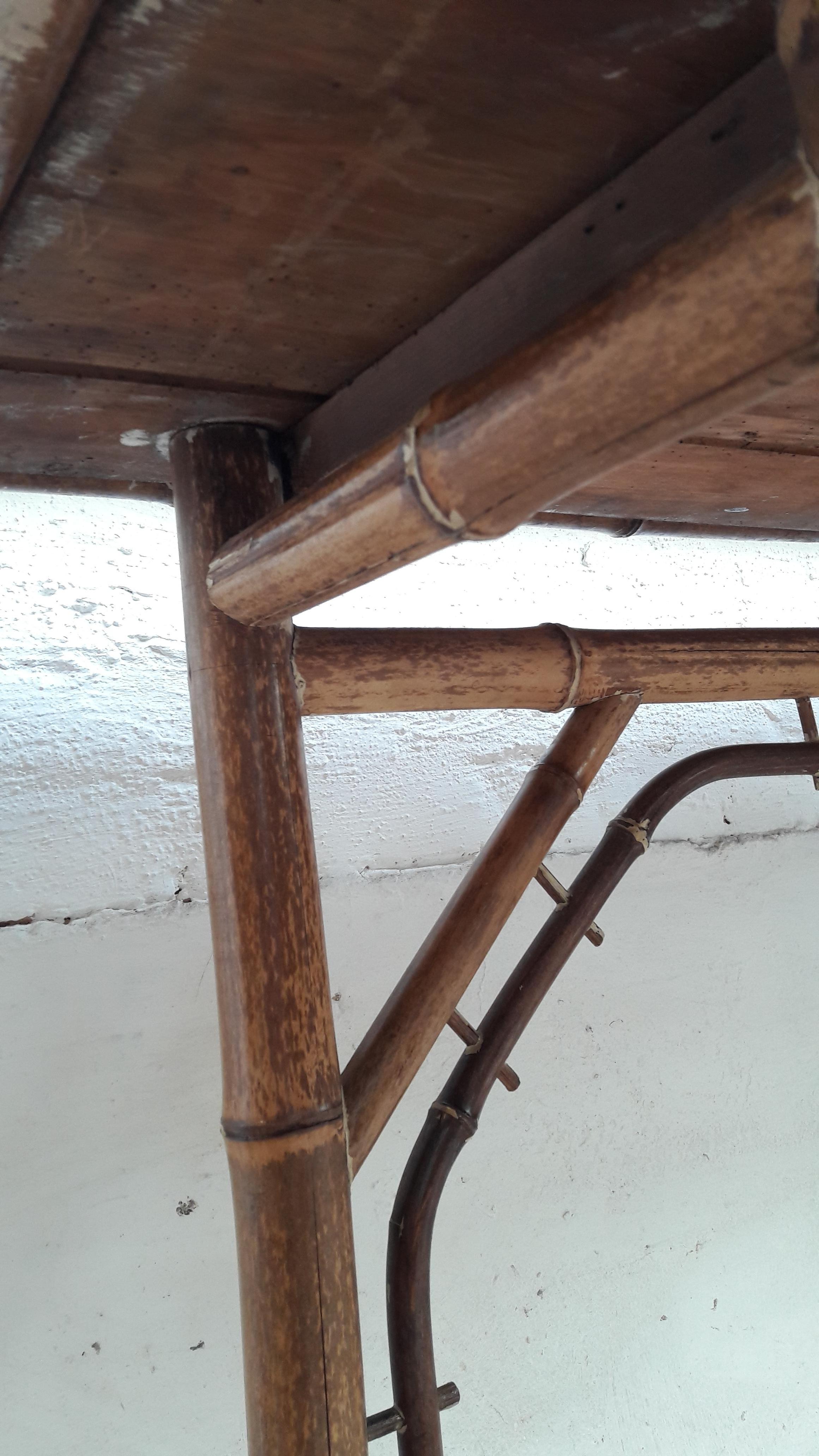 Console Bamboo Table, 20th Century For Sale 1