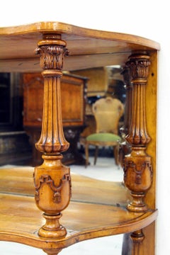 Console Bar Mirror Empire Louis XIV Antique Baroque Cabinet