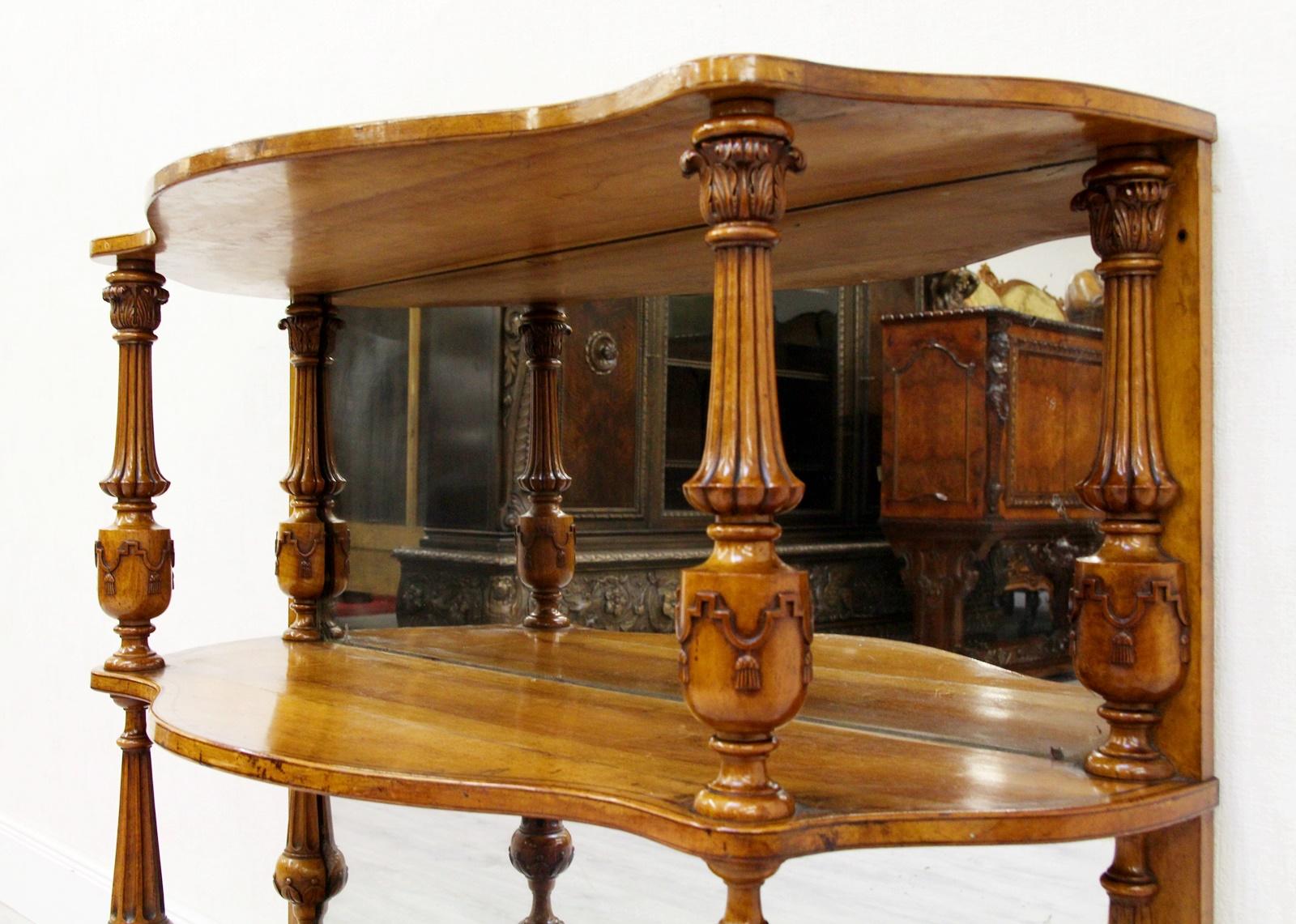 Console Bar Mirror Empire Louis XIV Antique Baroque Cabinet im Angebot 4