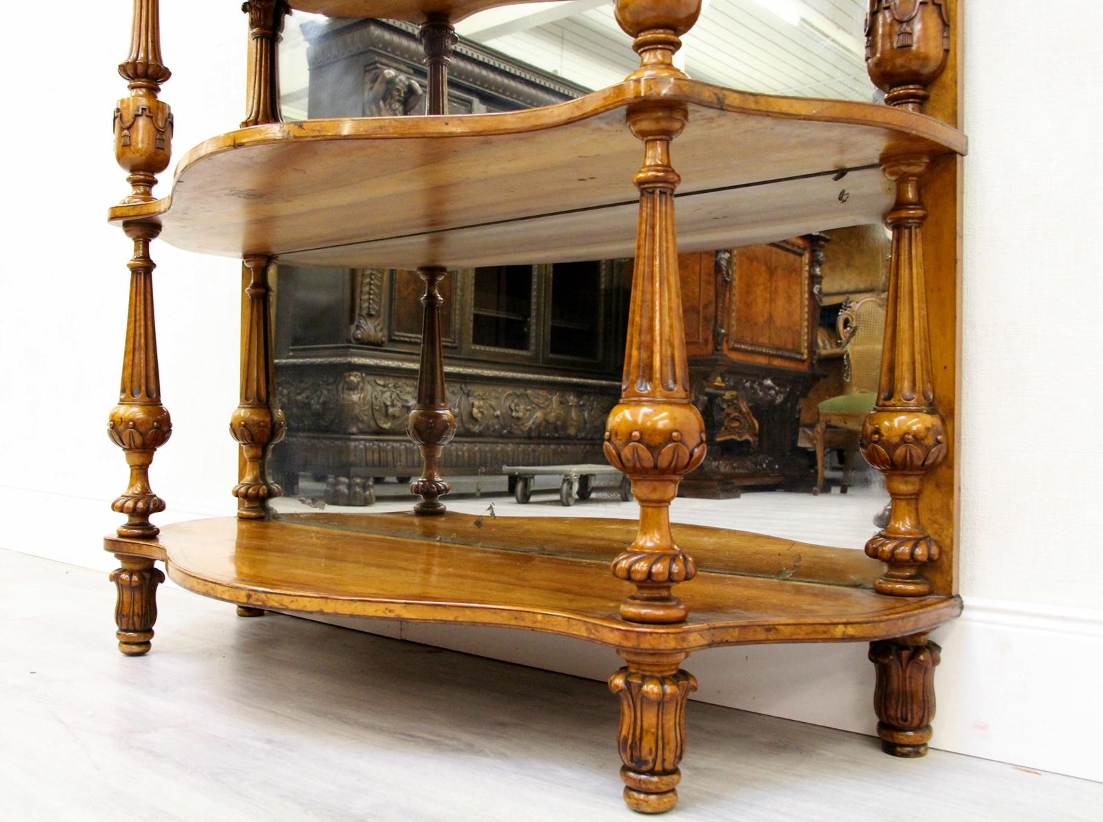 Console Bar Mirror Empire Louis XIV Antique Baroque Cabinet im Angebot 5