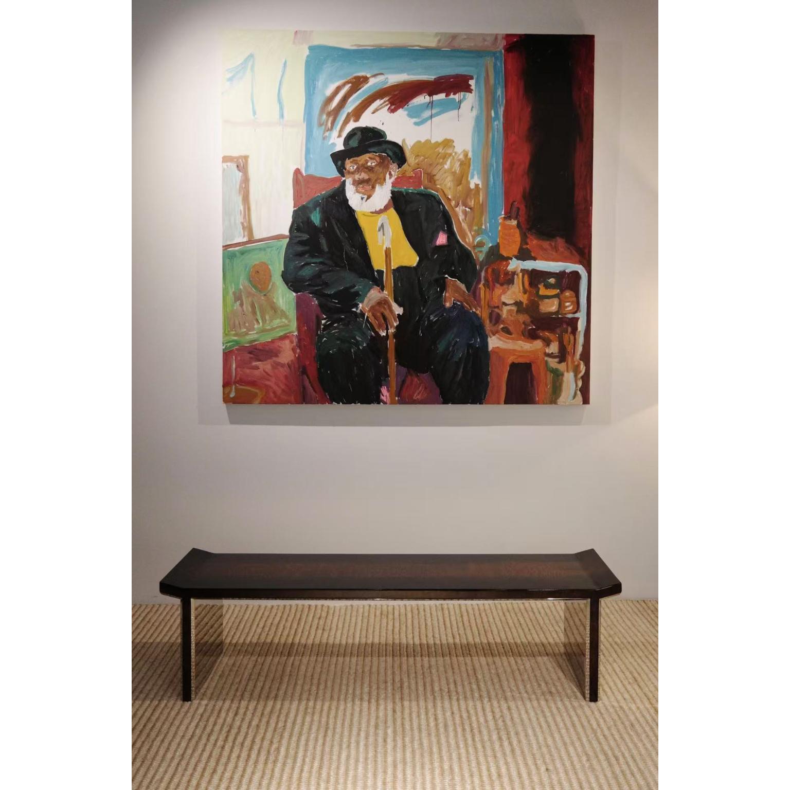 Banc console en Wood Wood Wood dégradé Golden Phoebe et métal poli par Artempo
Dimensions : D 40 x L 160 x H 41 cm.
MATERIAL : Bois et métal poli miroir.

Le design de la console s'inspire de la forme classique de la table Qiaotou An' (table à tête