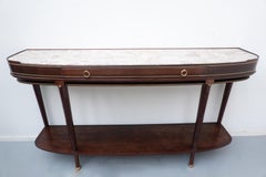Console by Alban Chambon, Mahogany and Marble, 1900s