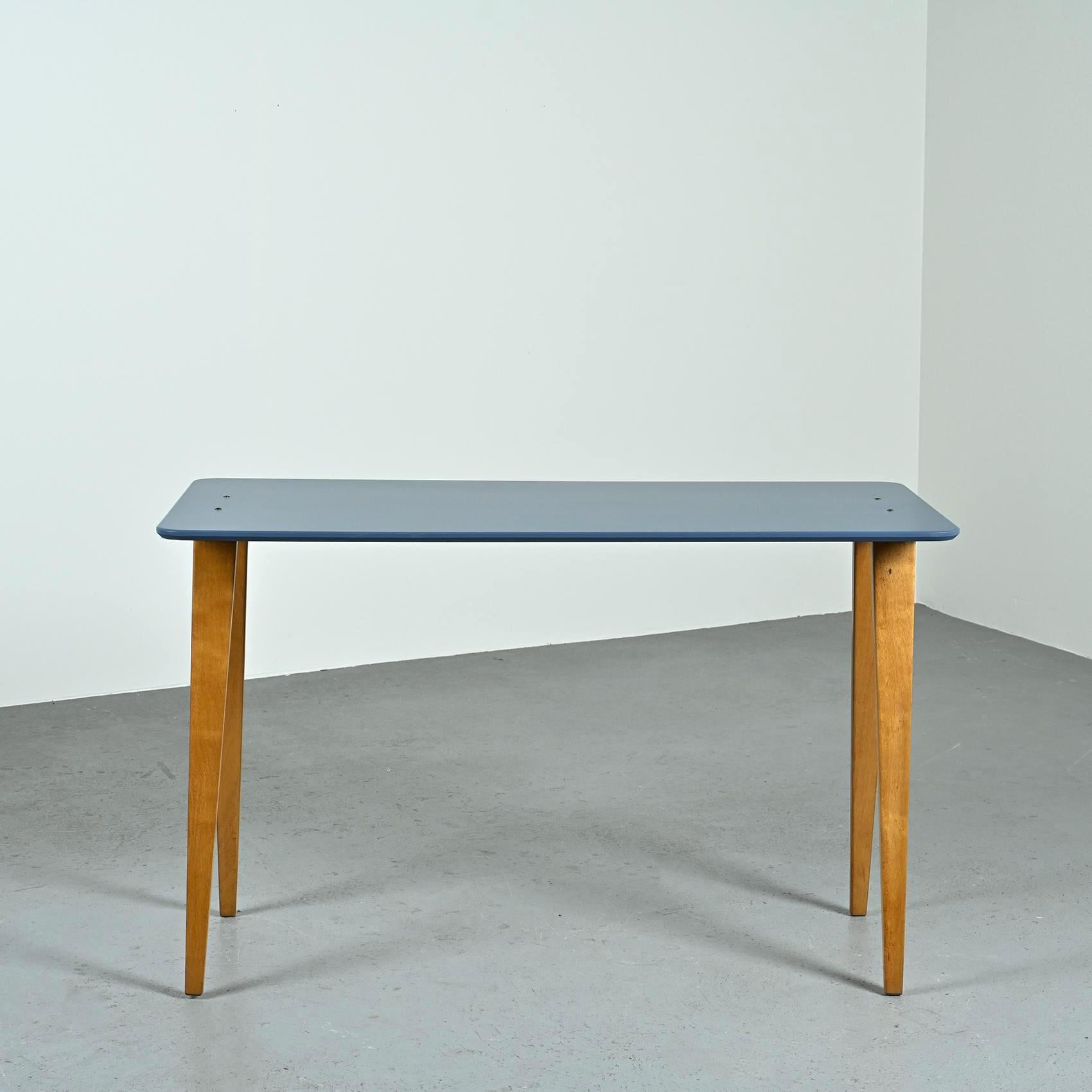 Wood Console by André Sornay, circa 1955 For Sale