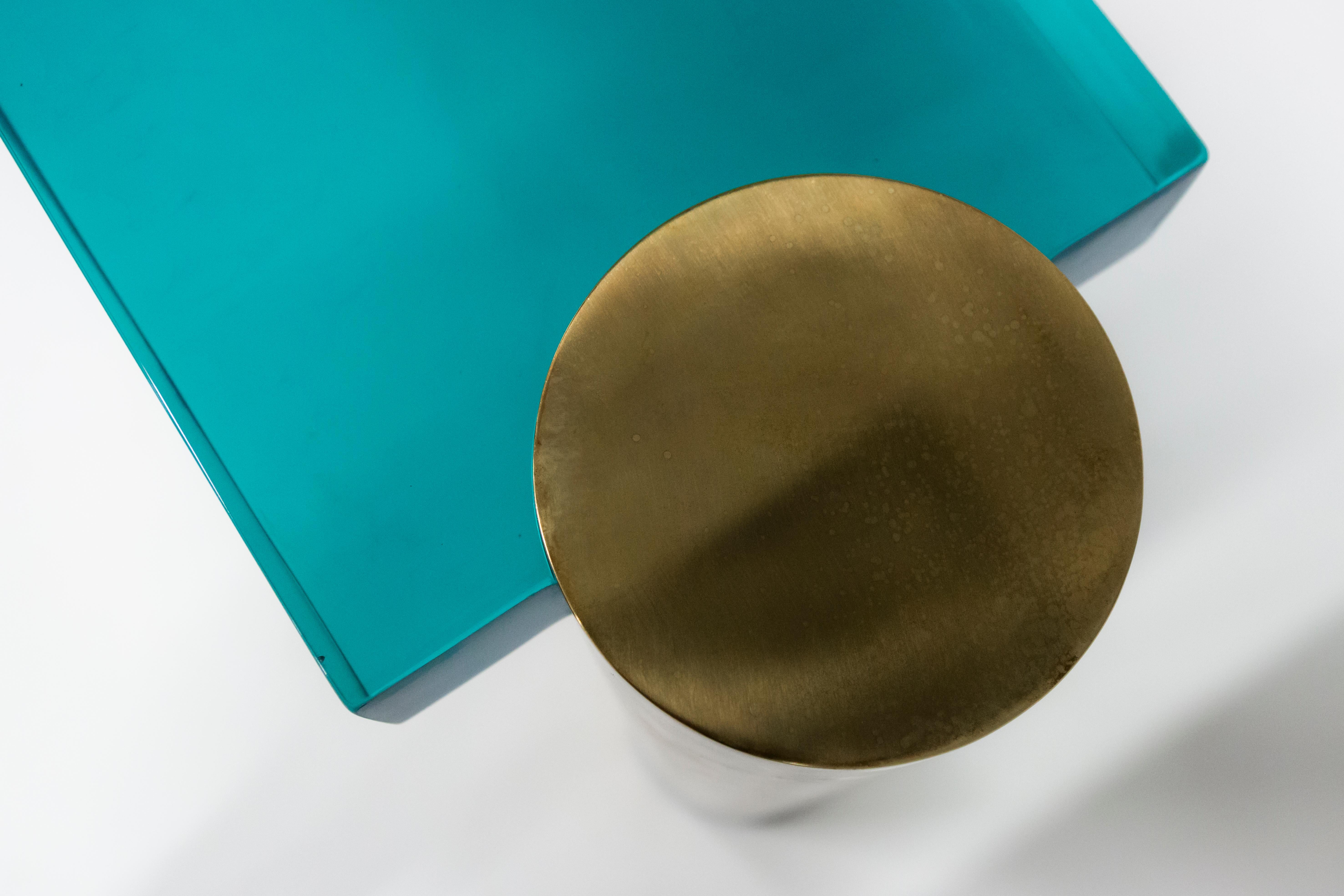 Console by Draga&Aurel Resin Concrete and Brass, 21st Century 4