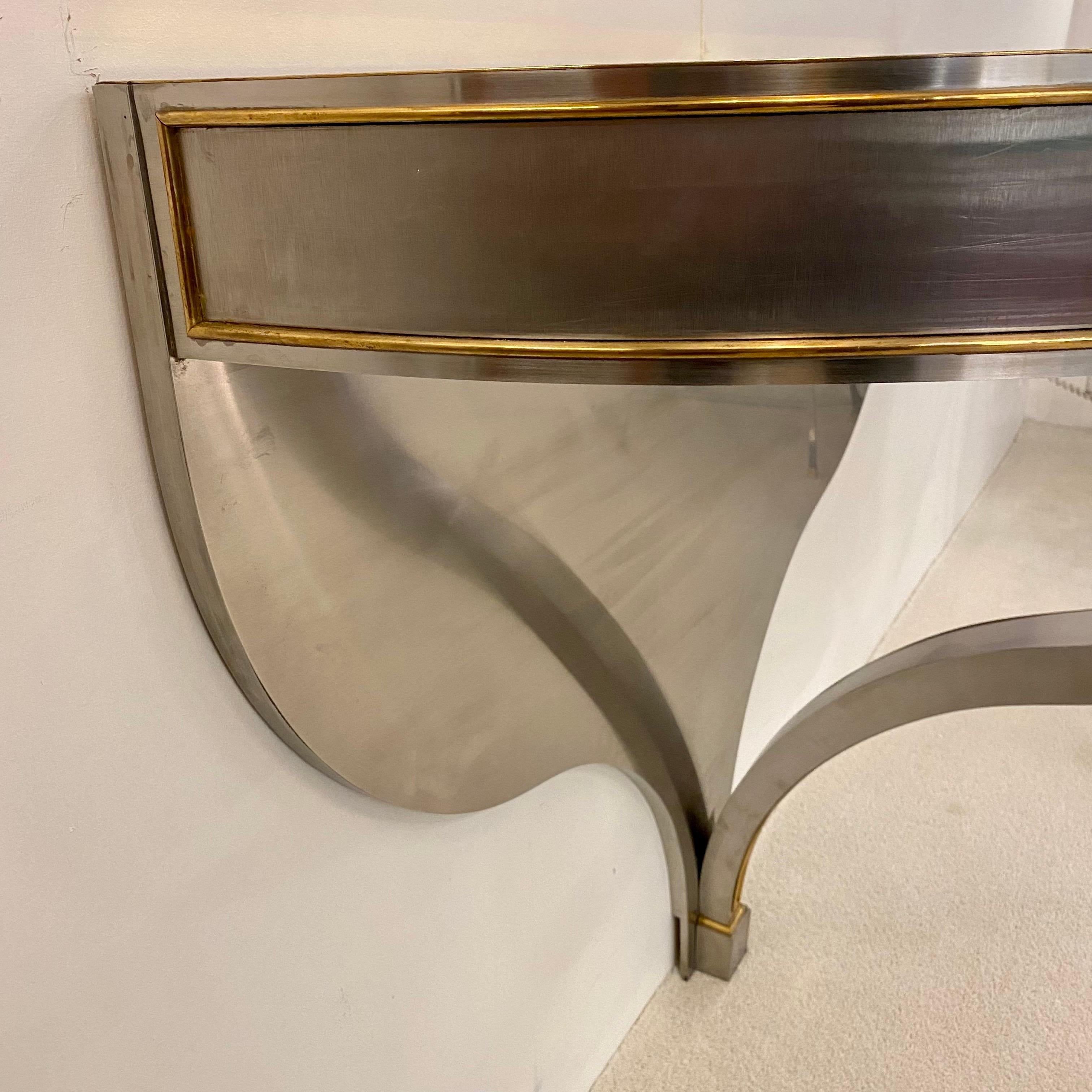 Brass Console Style of Maison Jansen, France, 1970's For Sale