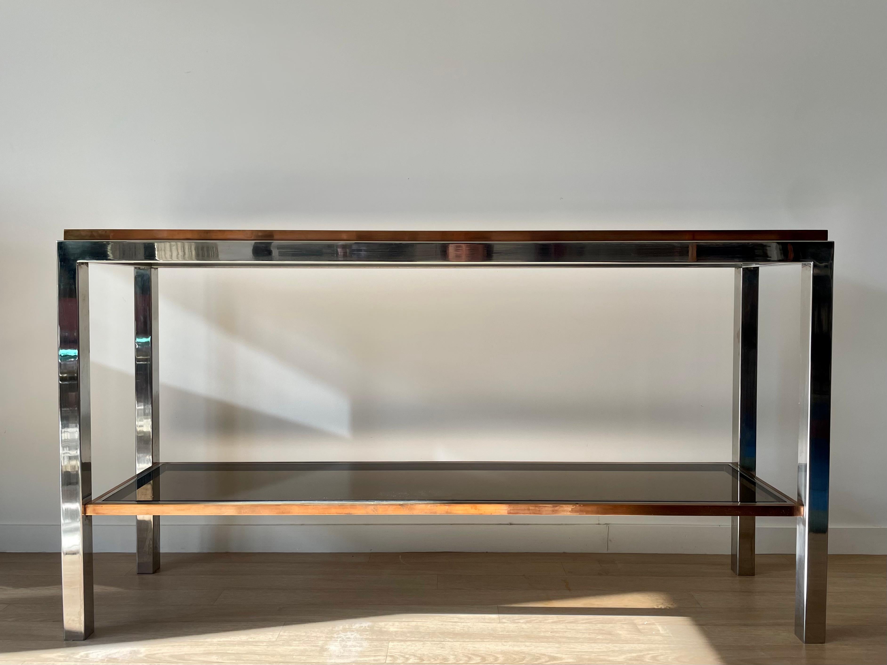 Late 20th Century Console by Willy Rizzo - model Flaminia - circa 1970 For Sale