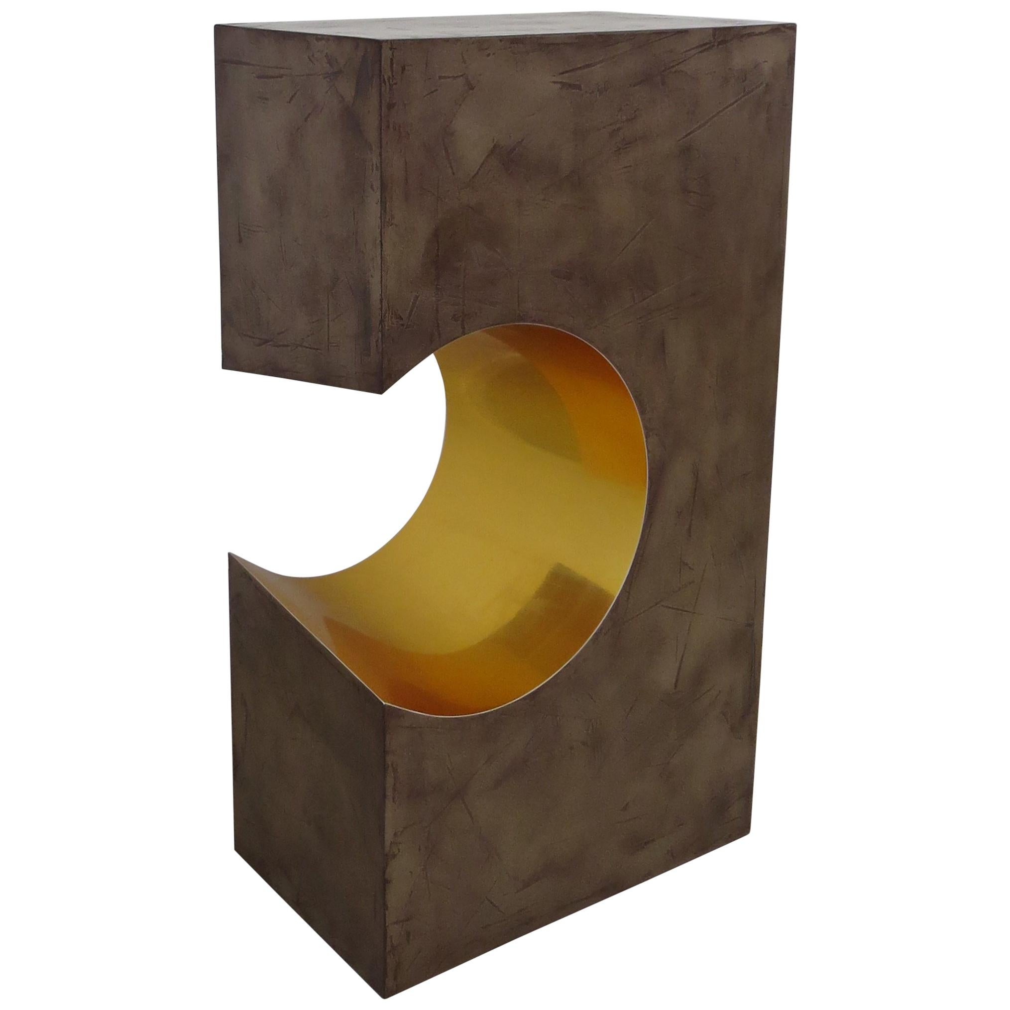 Console "C-Pillar", Side Table, Bronze For Sale