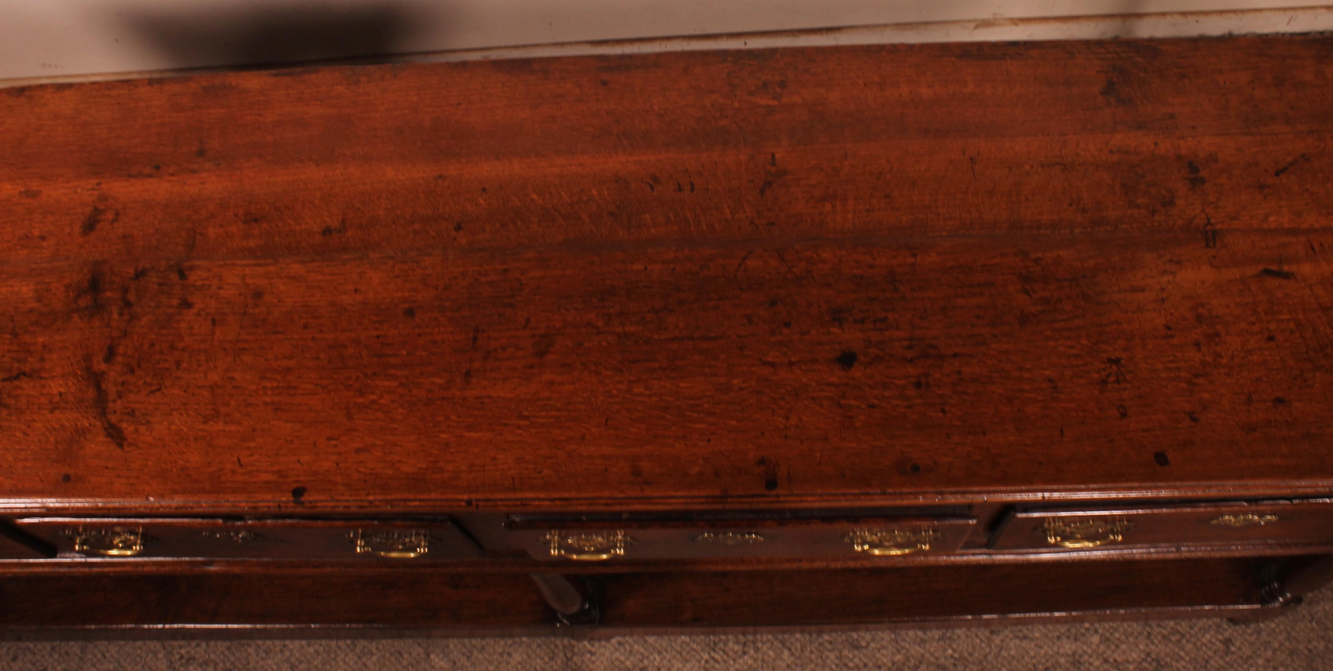 Console Called Dresser In Oak 18 ° Century - Wales 6