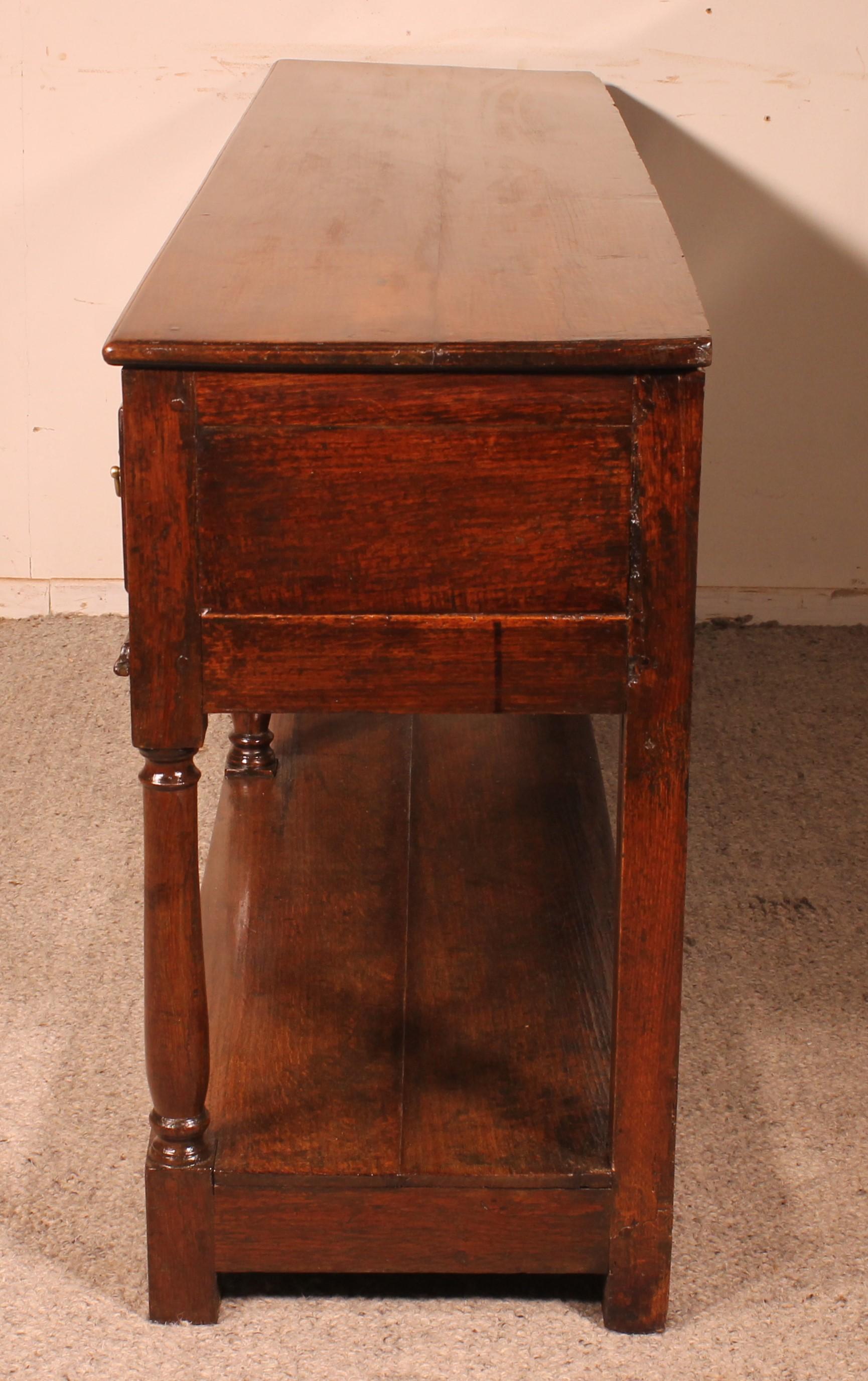 Console Called Dresser In Oak 18 ° Century - Wales 1