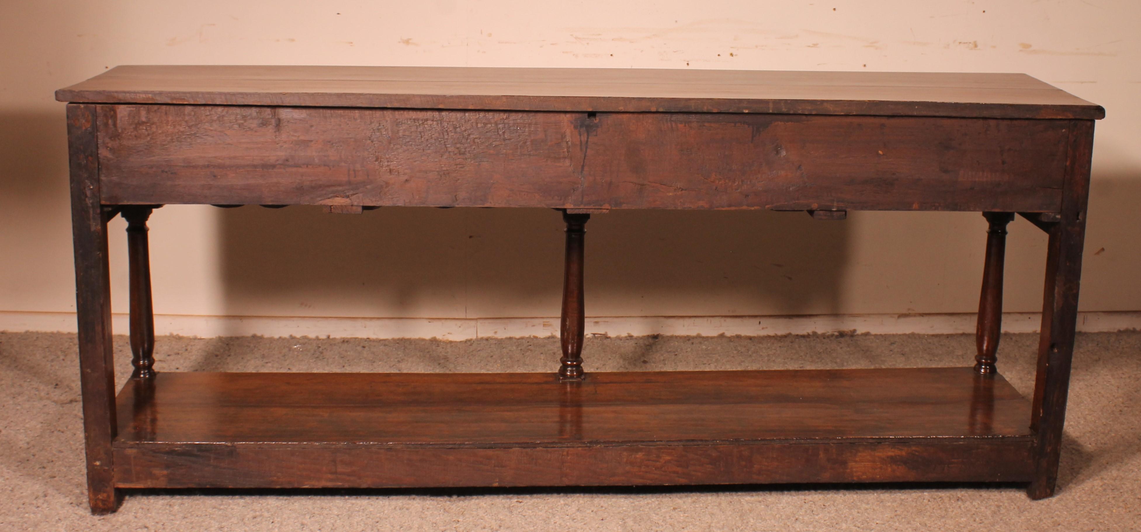 Console Called Dresser In Oak 18 ° Century - Wales 2