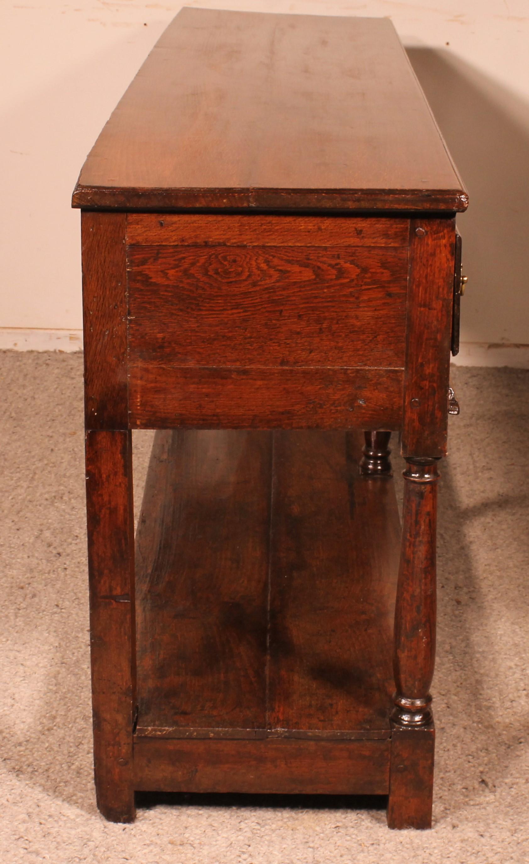 Console Called Dresser In Oak 18 ° Century - Wales 3