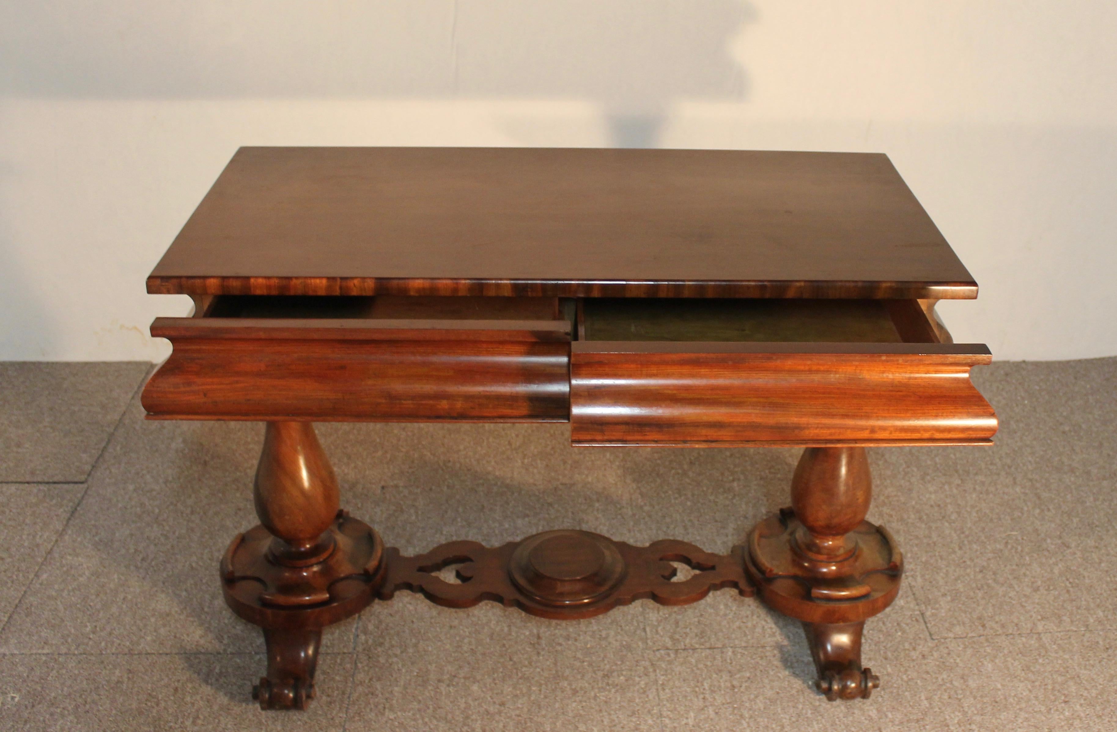 British Colonial Console Carved, England Mahogany, XIXth For Sale