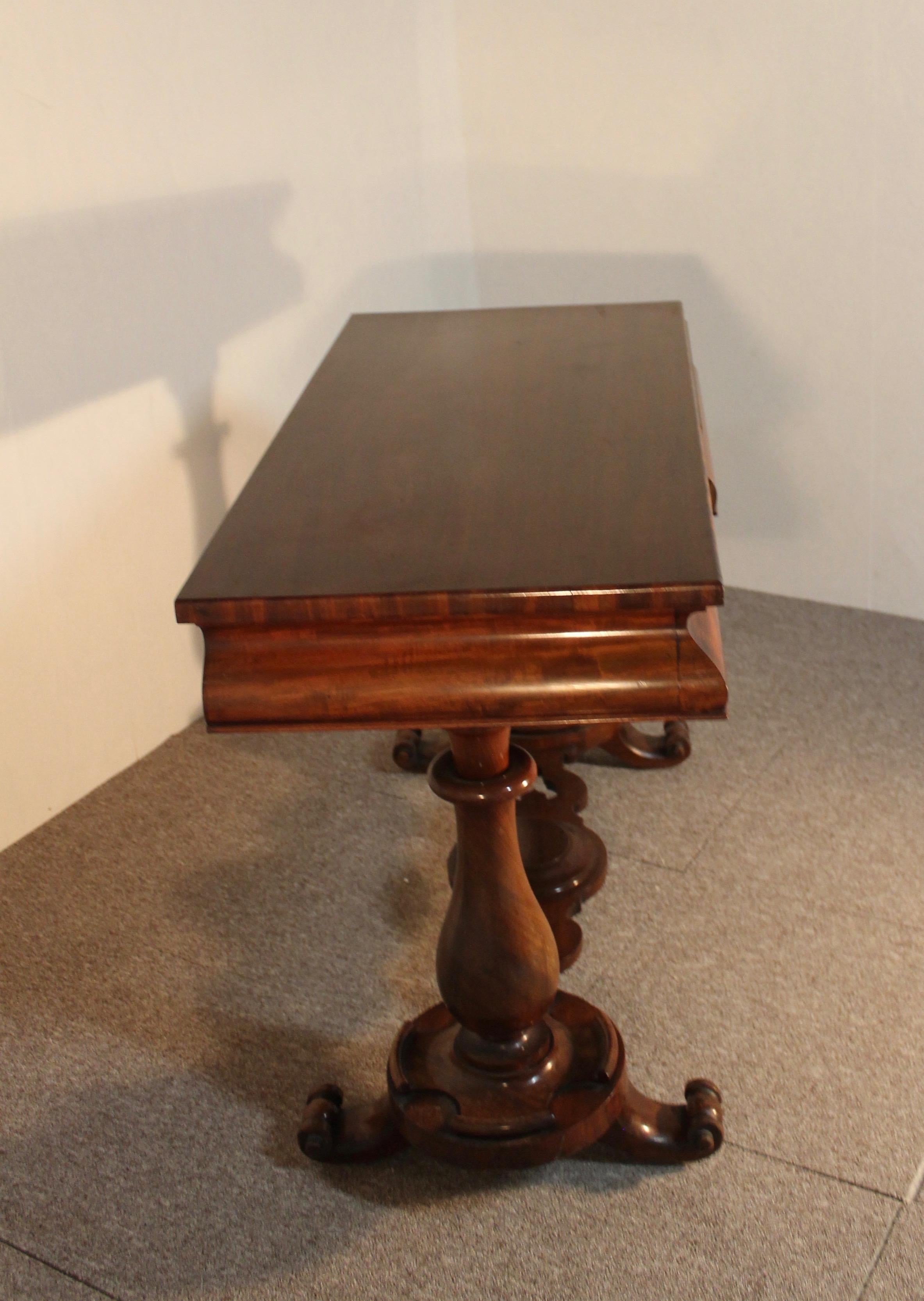 Console Carved, England Mahogany, XIXth In Good Condition For Sale In Nice, FR