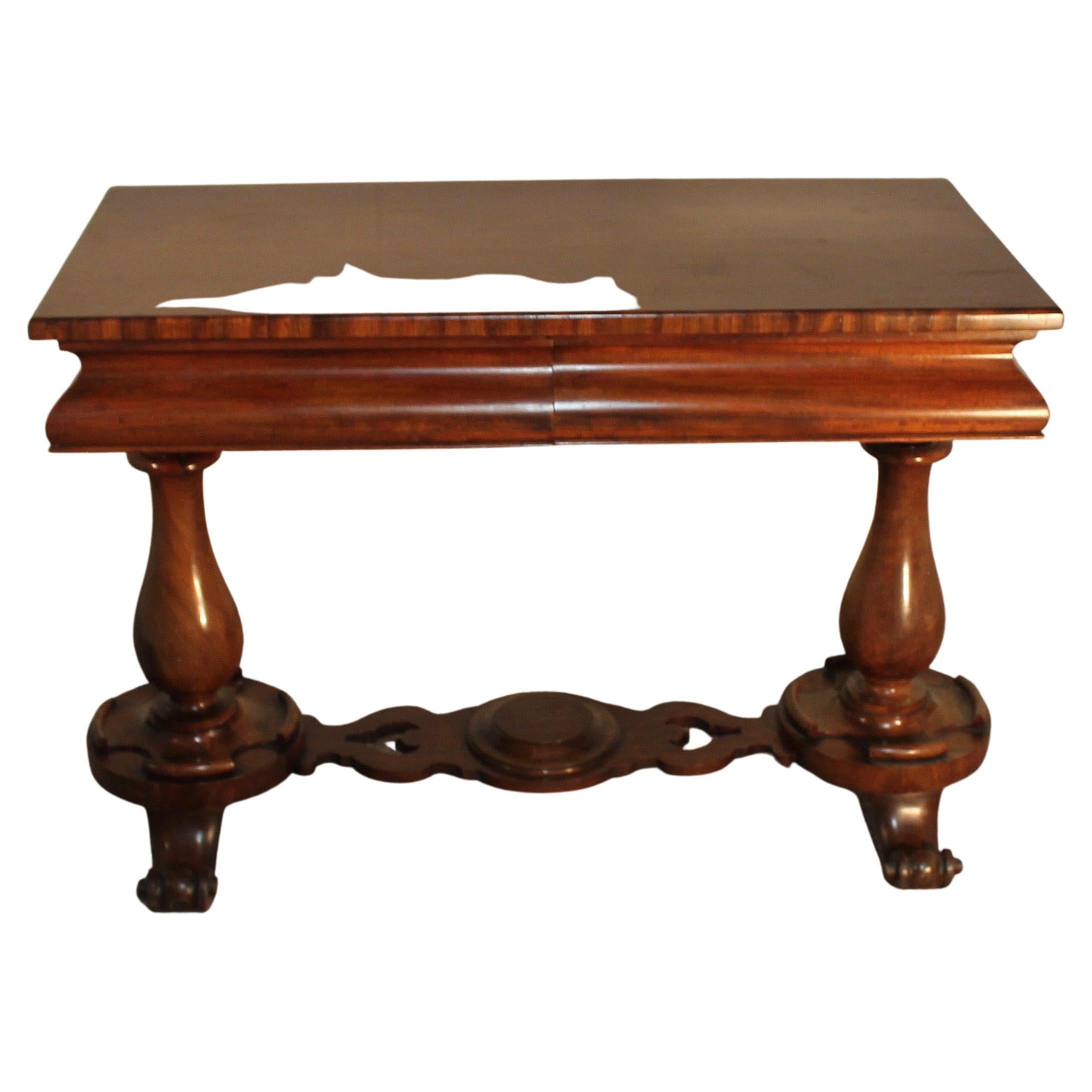 Console Carved, England Mahogany, XIXth