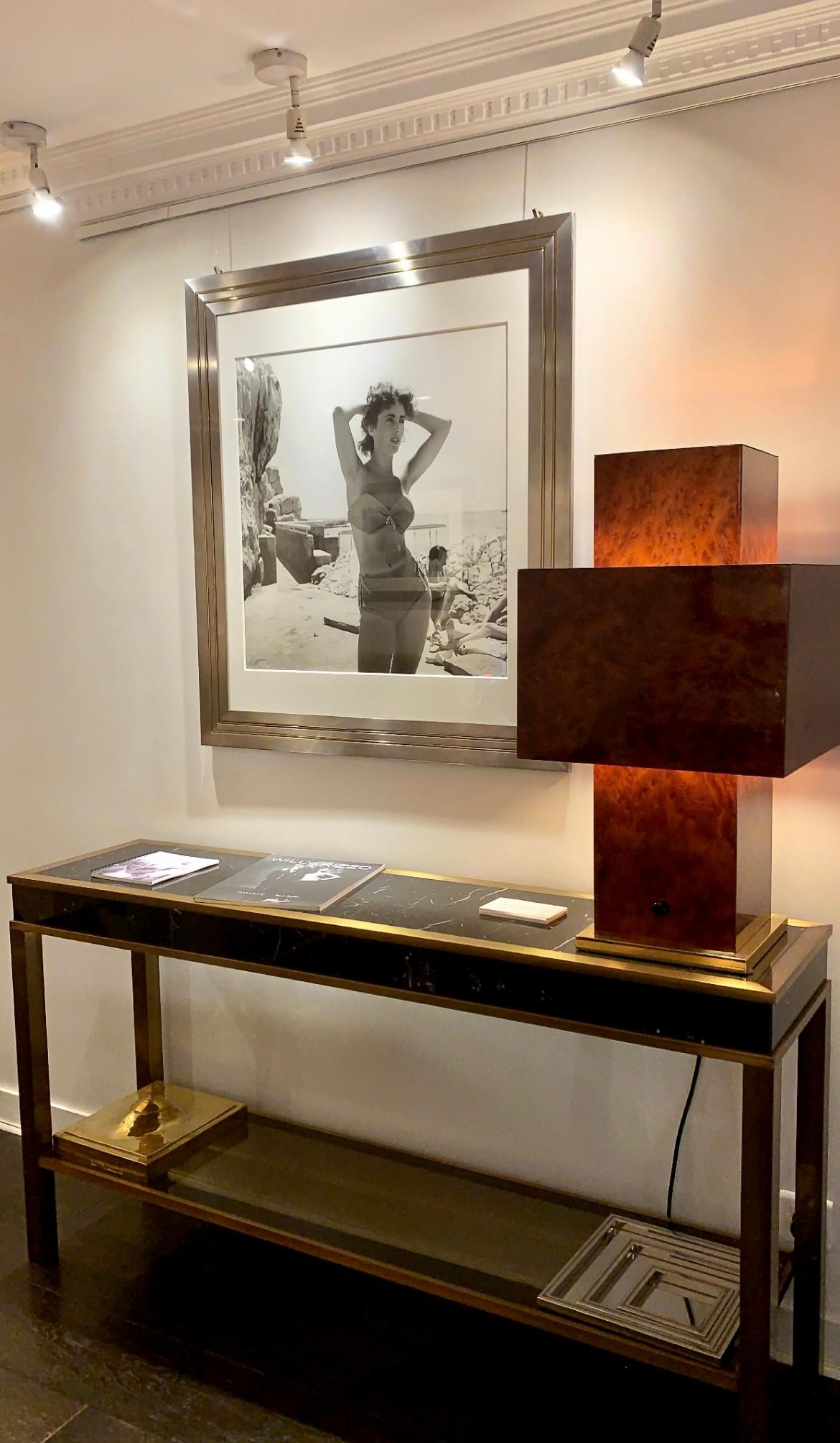 Effet bronze Console Cassia de Willy Rizzo en vente