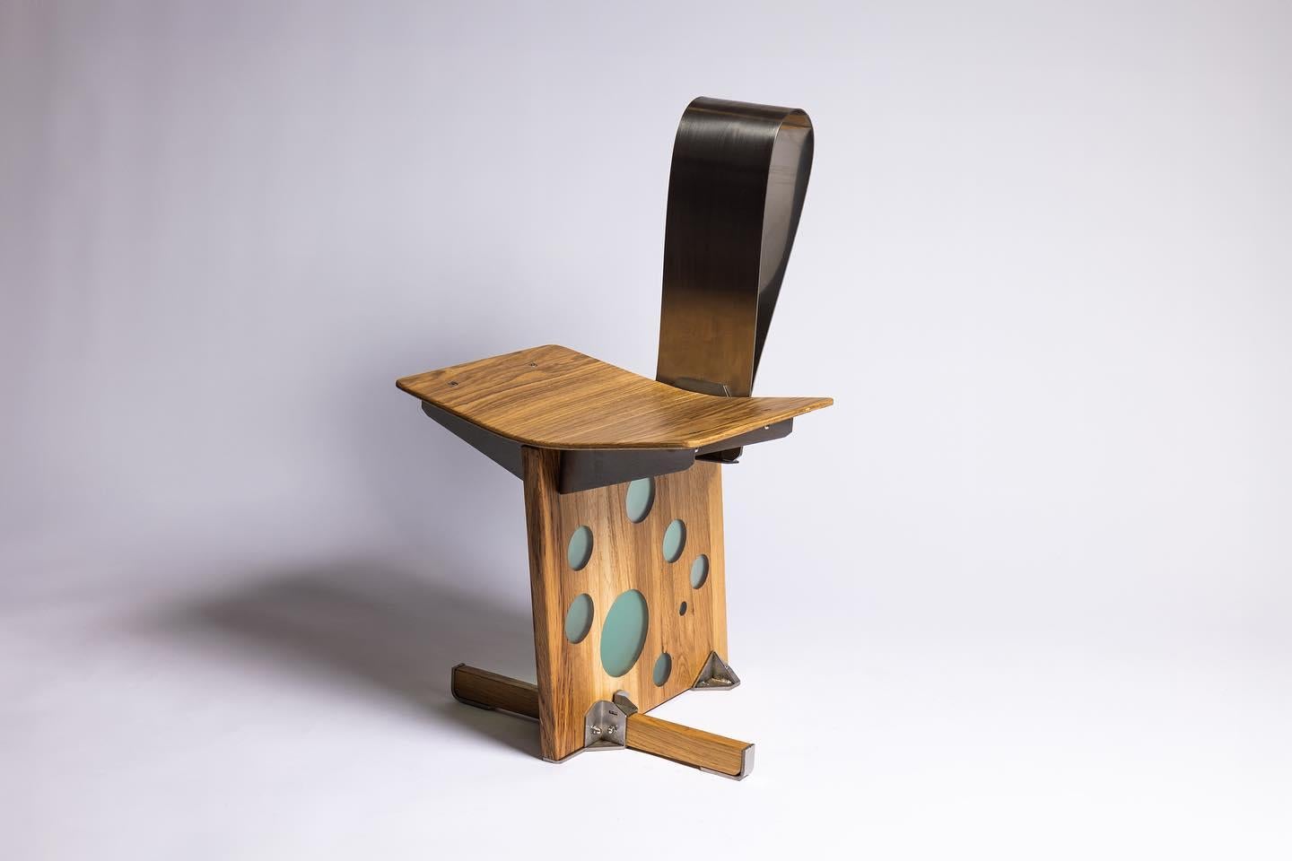 Console Bar Stool by Konstantin Achkov Studio
Limited Edition
Dimensions: D 48 x W 47 x H 82 cm. SH: 45 cm.
Materials: Oak wood, epoxy resin, and stainless steel.

Konstantin Achkov is a leading Bulgarian sculptor. He has been developing the idea of