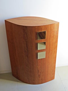 Console, Cherry Wood, Brass Drawers, Handmade in Germany