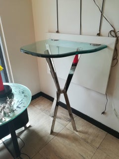 Console Chrome and Thick Glass, circa 1970