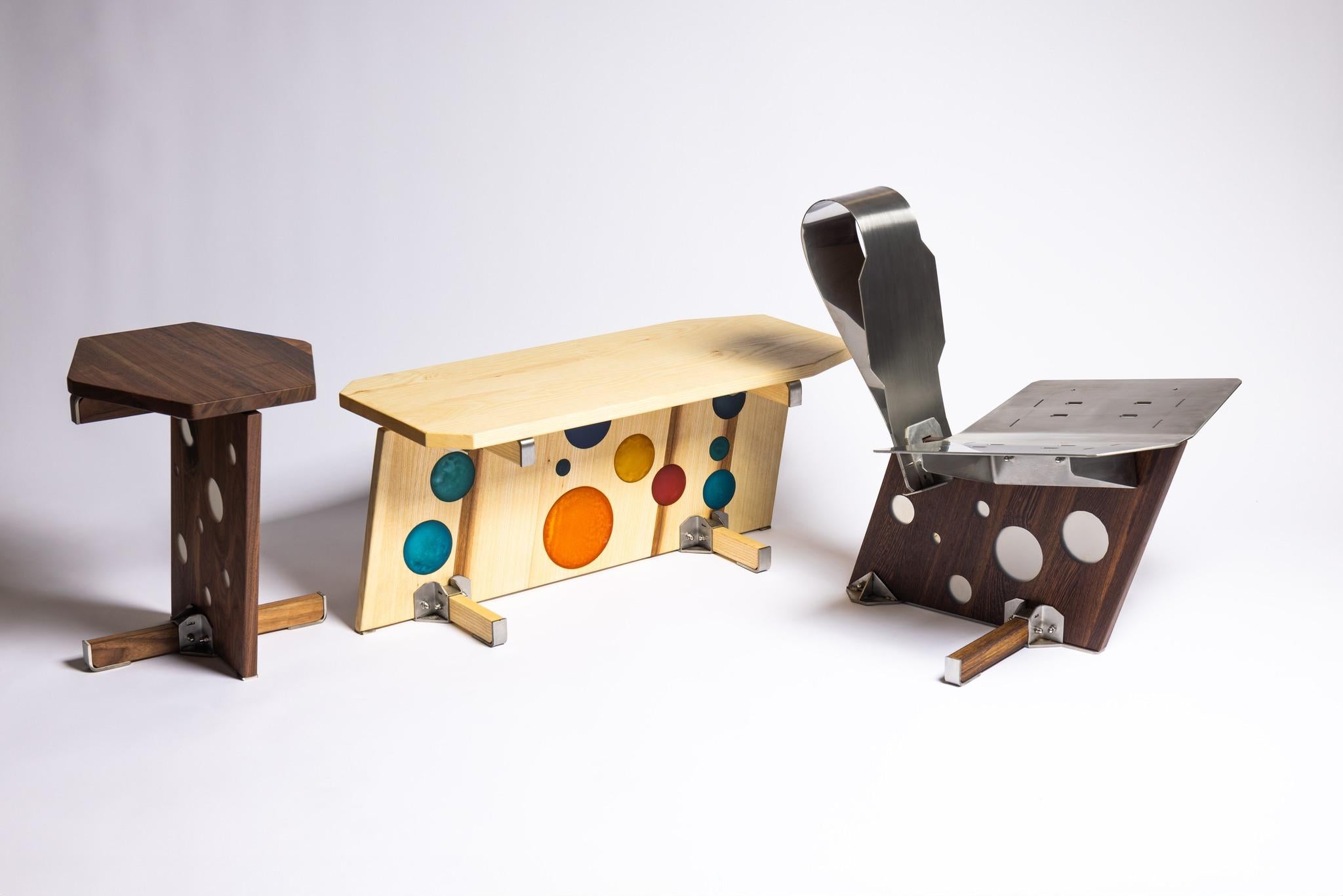 Bulgarian Console Coffee Table by Konstantin Achkov Studio For Sale