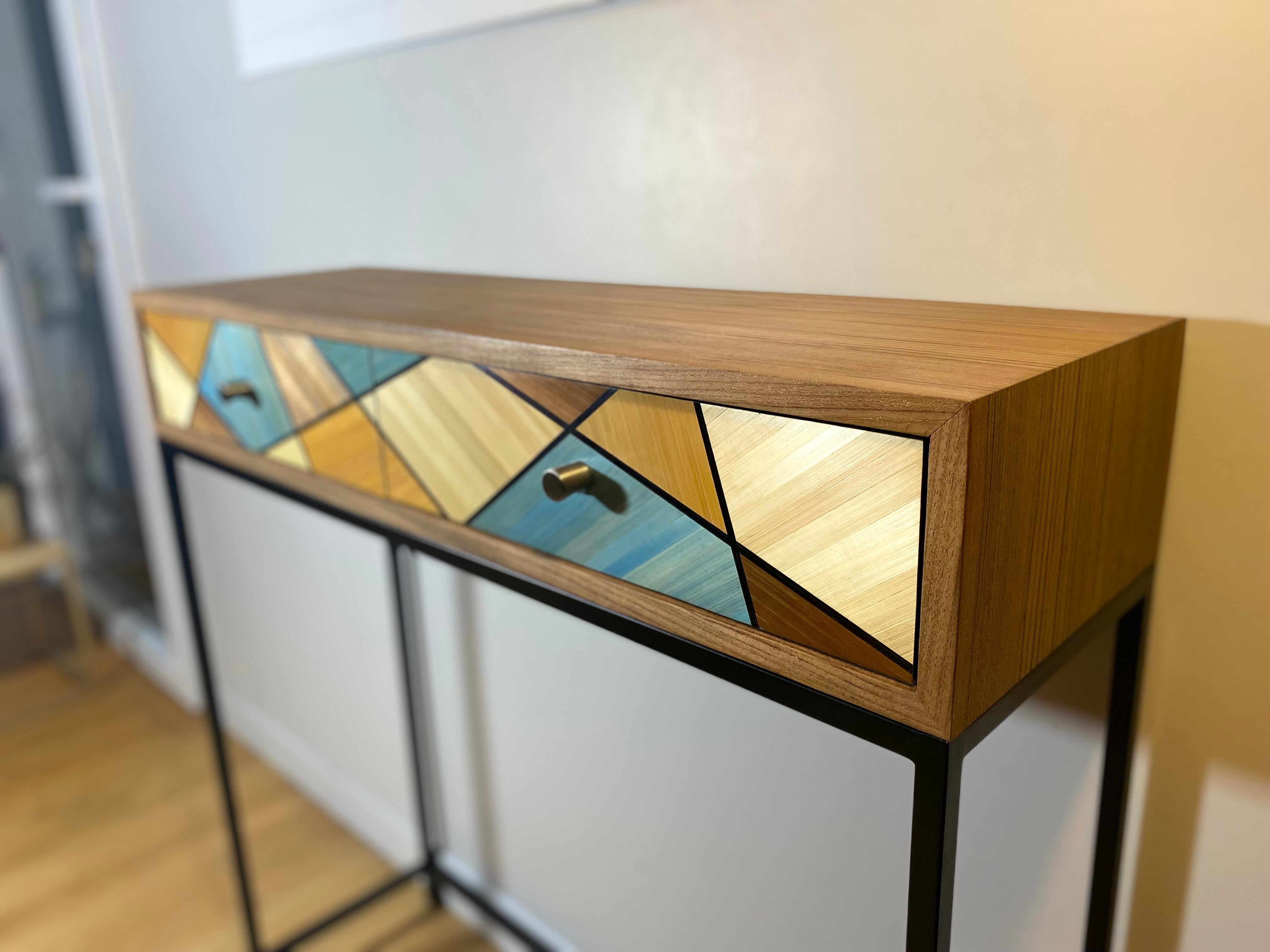Console Colors Marqueterie De Paille 1