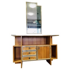 Console With Mirror Design 1960's Modernism