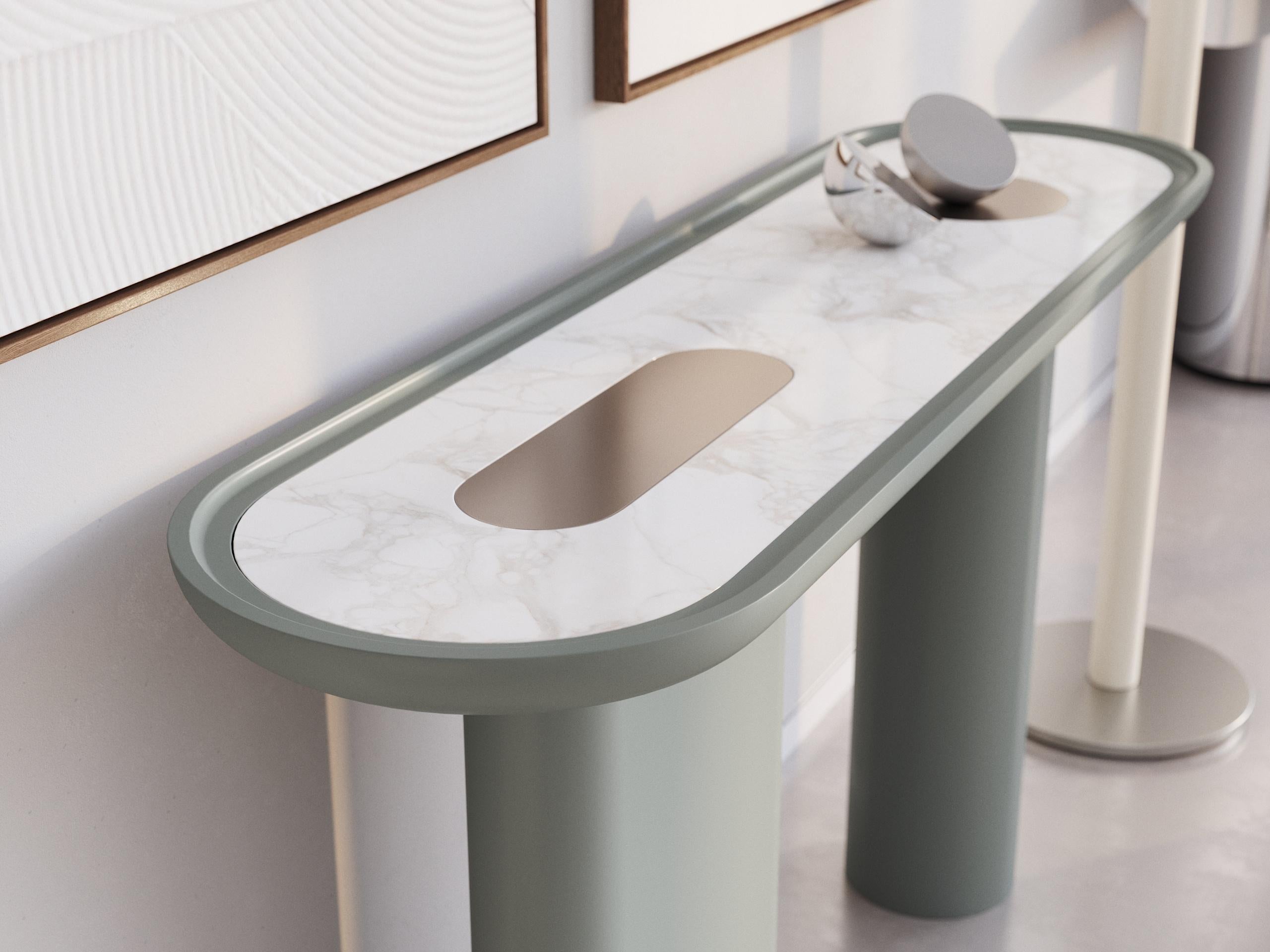 Contemporary Console CRETA Halcyon Green For Sale